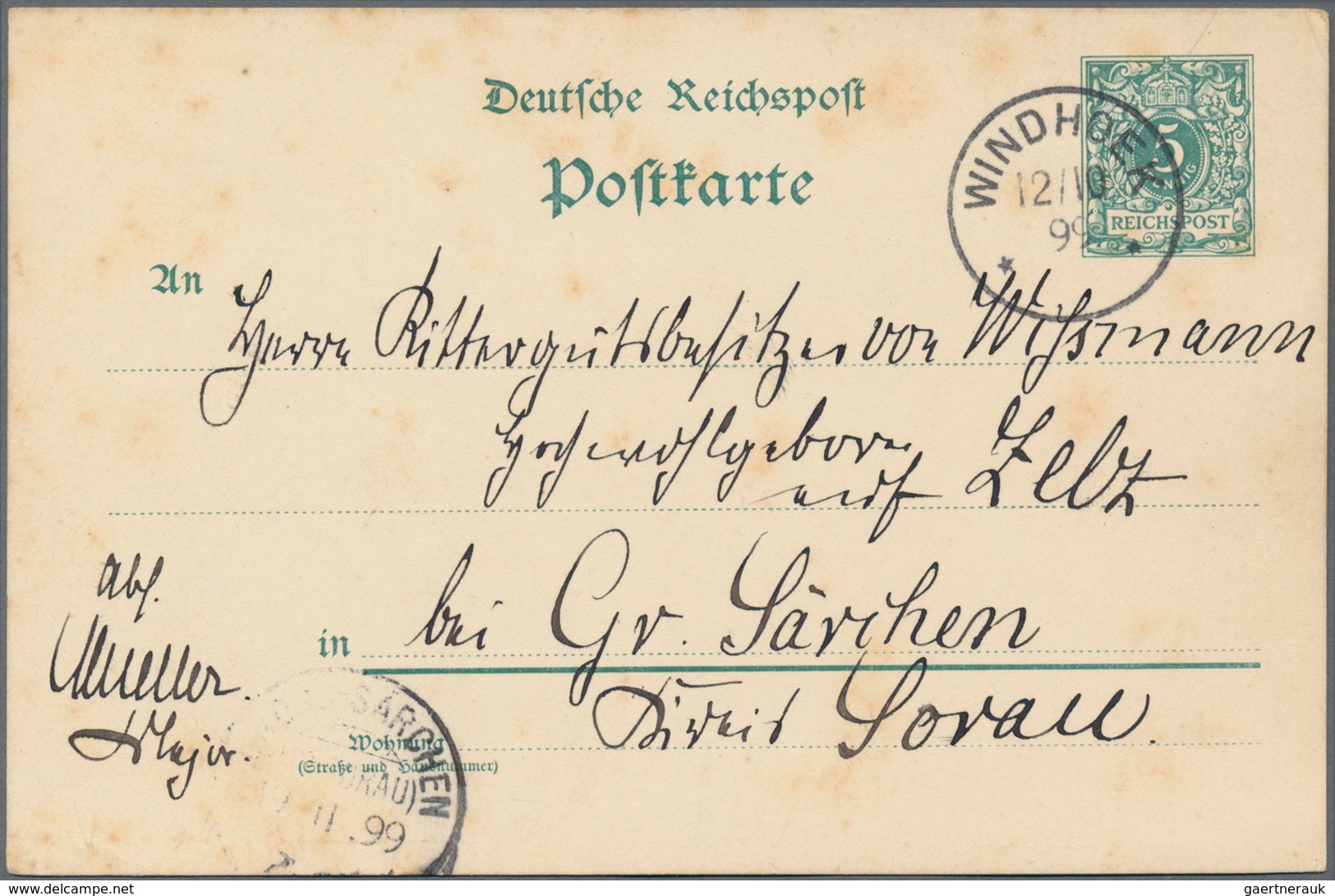 Deutsch-Ostafrika: 1883 - 1913, 9 Belege, Adressiert An Angehörige Der Familie Von Wissmann. (Herman - Deutsch-Ostafrika