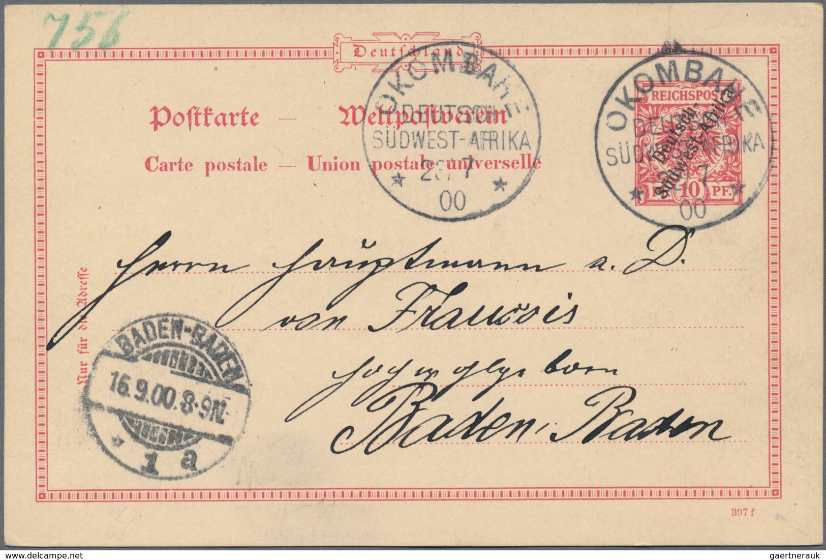 Deutsch-Südwestafrika - Ganzsachen: 1897/1914, Sammlung Von Ca. 100 Ganzsachenpostkarten, Davon Etwa - German South West Africa