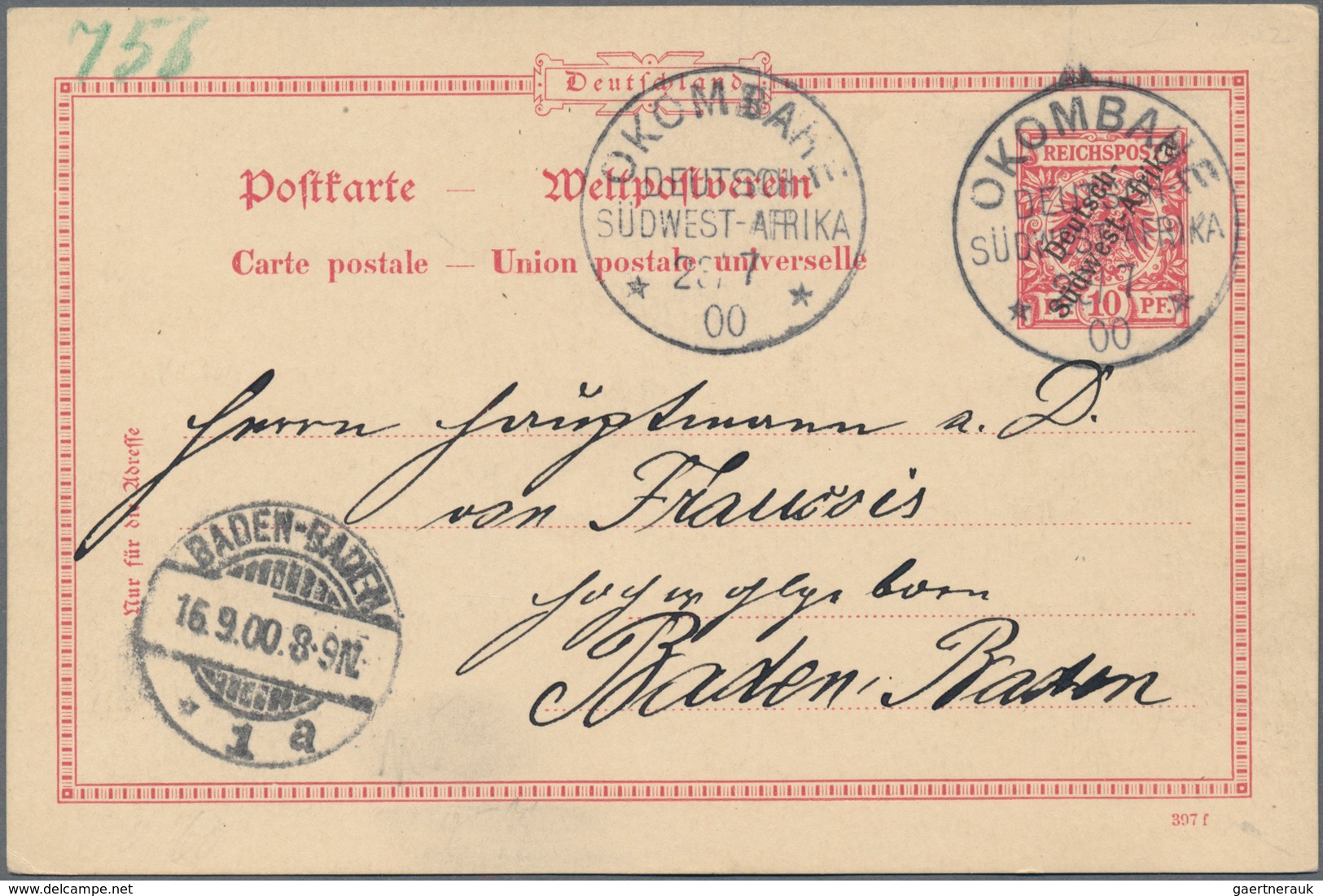 Deutsch-Südwestafrika - Ganzsachen: 1897/1914, Sammlung Von Ca. 100 Ganzsachenpostkarten, Davon Etwa - Sud-Ouest Africain Allemand