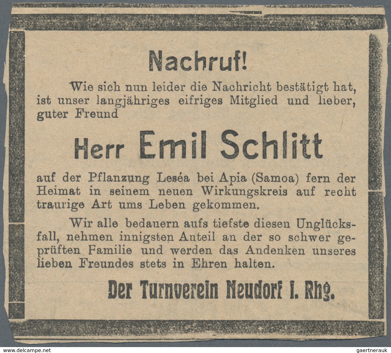 Deutsche Kolonien - Samoa: 1913/1914, interessante Dokumentation von vier Belegen (drei Ansichtskart