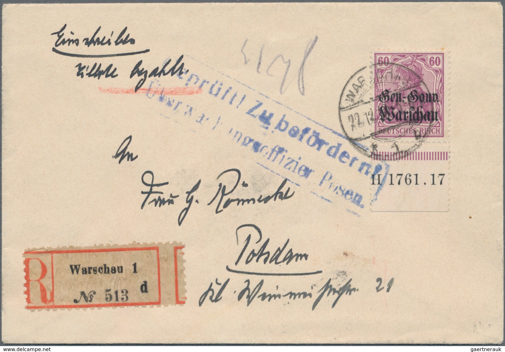 Deutsche Besetzung I. WK: 1915/1918, Belgien, Ober Ost und Polen, Lot von acht besseren Briefen, dab