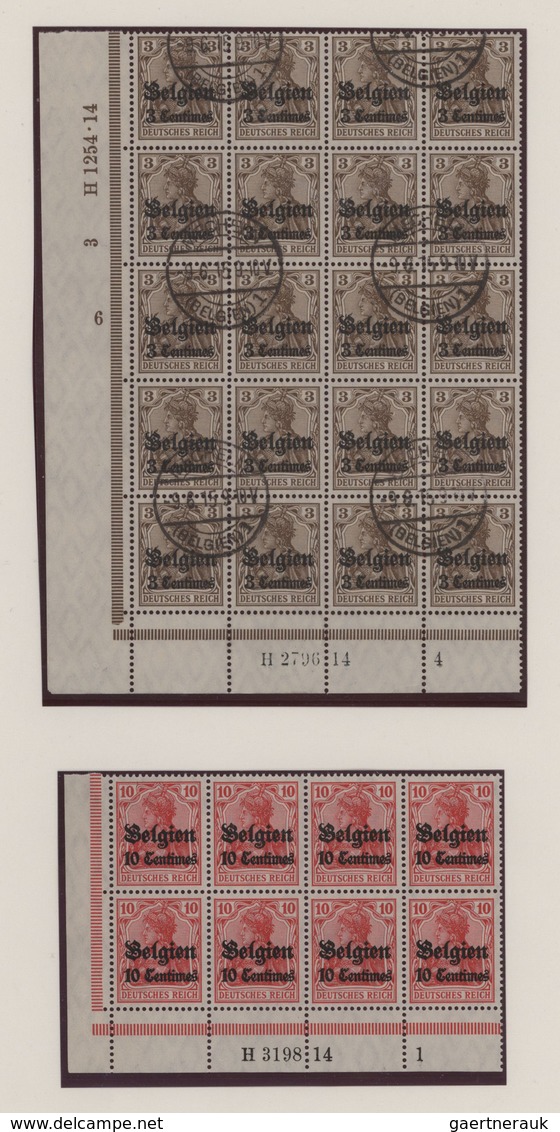 Deutsche Besetzung I. WK: Landespost In Belgien: 1914/1918, Saubere Sammlung Von Nur Spezialitäten A - Occupation 1914-18