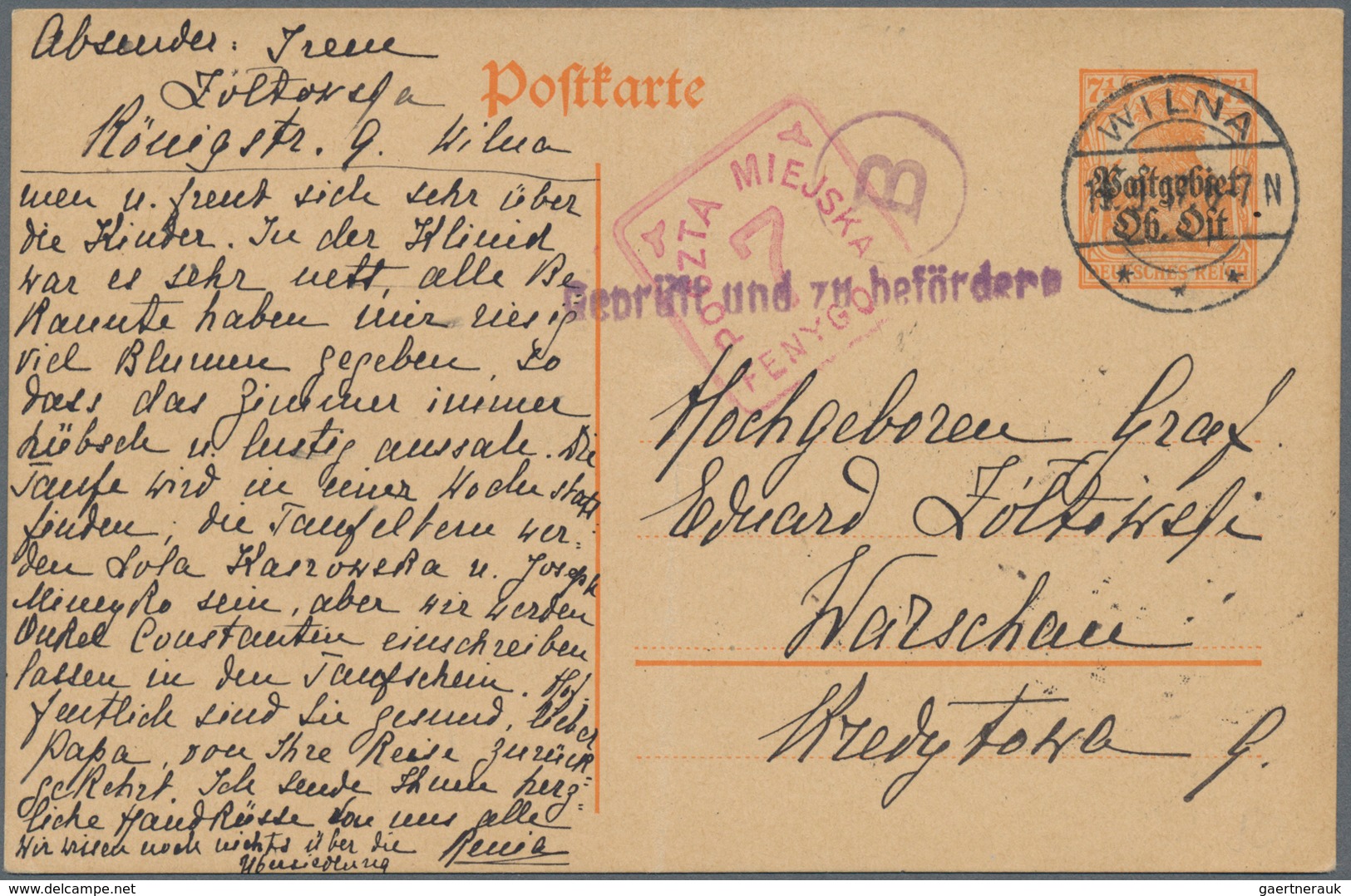 Deutsche Besetzung I. WK: Postgebiet Ober. Ost - Ganzsachen: 1916/1918, Partie Von 35 Ganzsachenkart - Occupation 1914-18