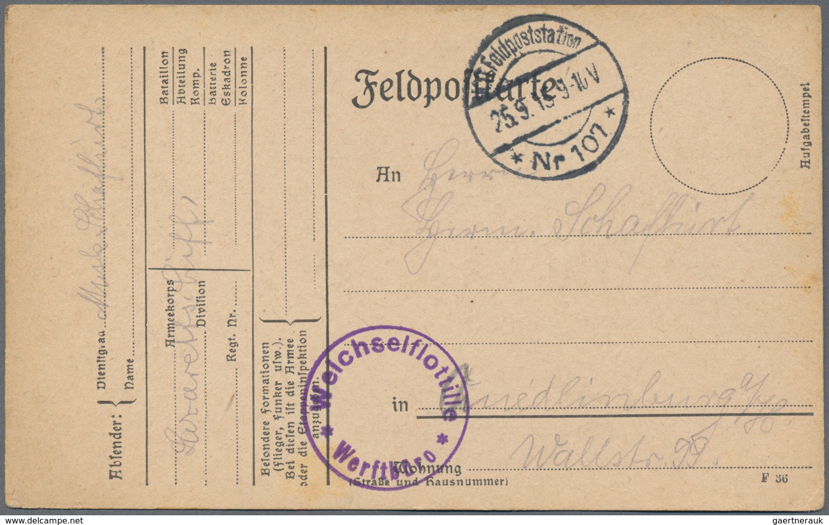 Feldpost 1. Weltkrieg: 1914/1920, Vielseitiger Sammlungsbestand Von Insgesamt Ca. 150 Belegen Zum Th - Other & Unclassified