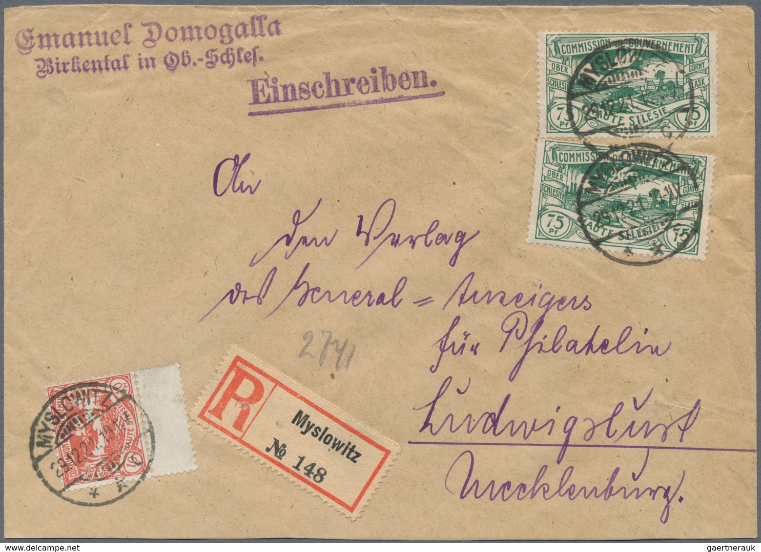 Deutsche Abstimmungsgebiete: Oberschlesien: 1920/1922, Partie Von 36 Bedarfsbelegen Mit Briefen Und - Autres & Non Classés