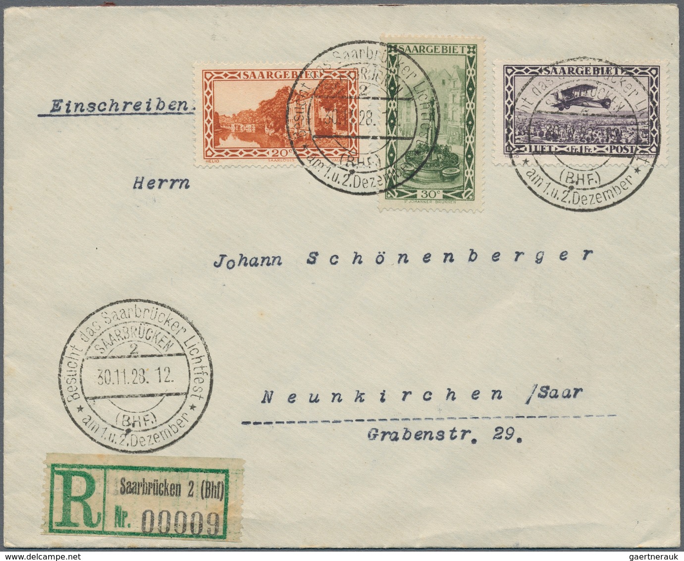 Deutsche Abstimmungsgebiete: Saargebiet: 1920 - 1952 (ca.), Posten Von Ca. 90 Belegen, Insbesondere - Lettres & Documents