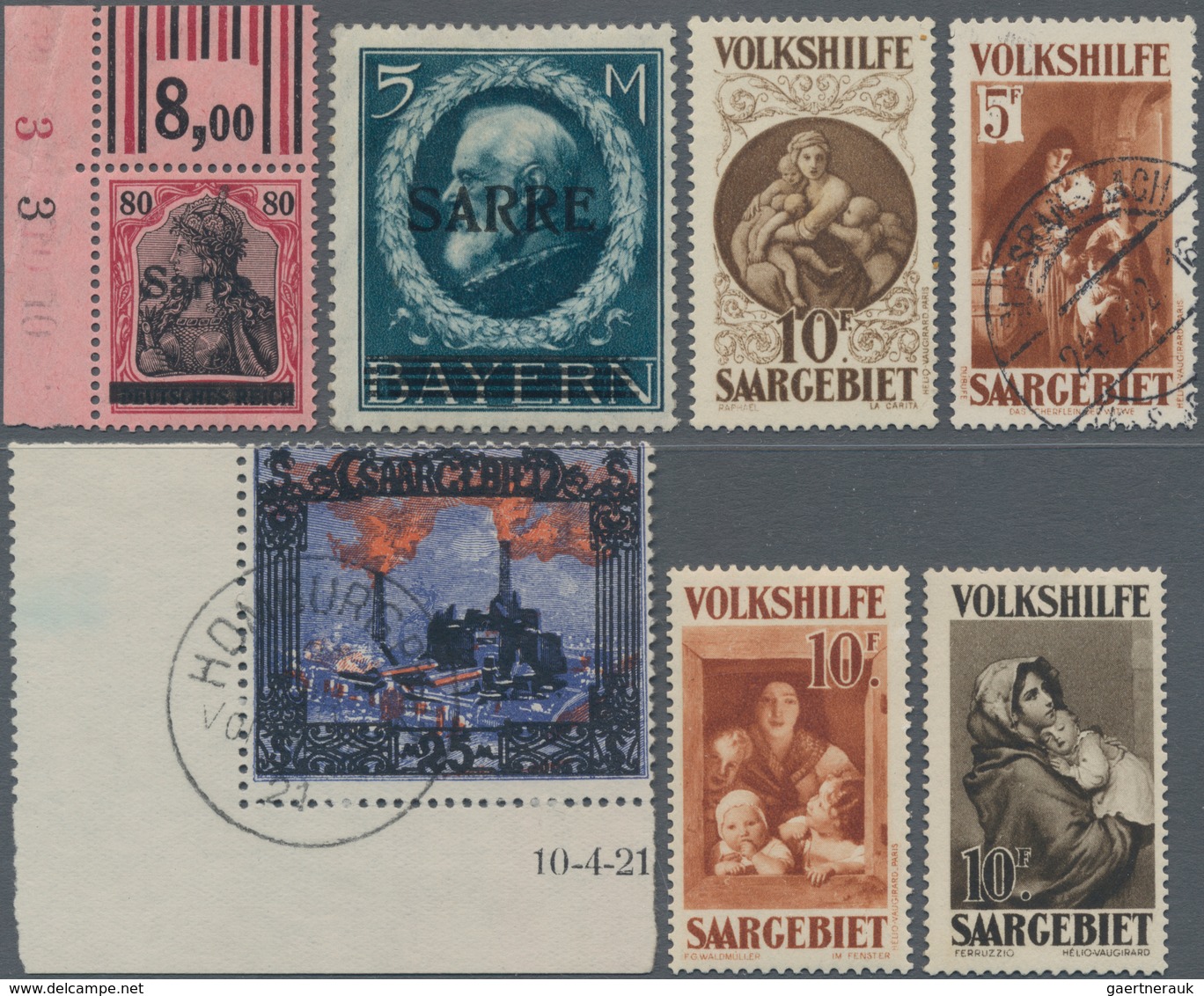 Deutsche Abstimmungsgebiete: Saargebiet: 1920/1935, Gehaltvolle, Doppelt Geführte (ungebraucht + Ges - Covers & Documents