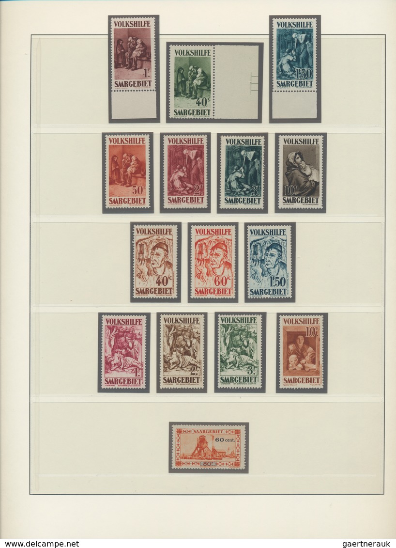 Deutsche Abstimmungsgebiete: Saargebiet: 1920-1934, In Beiden Erhaltungen Geführte Sammlung Mit Etli - Lettres & Documents