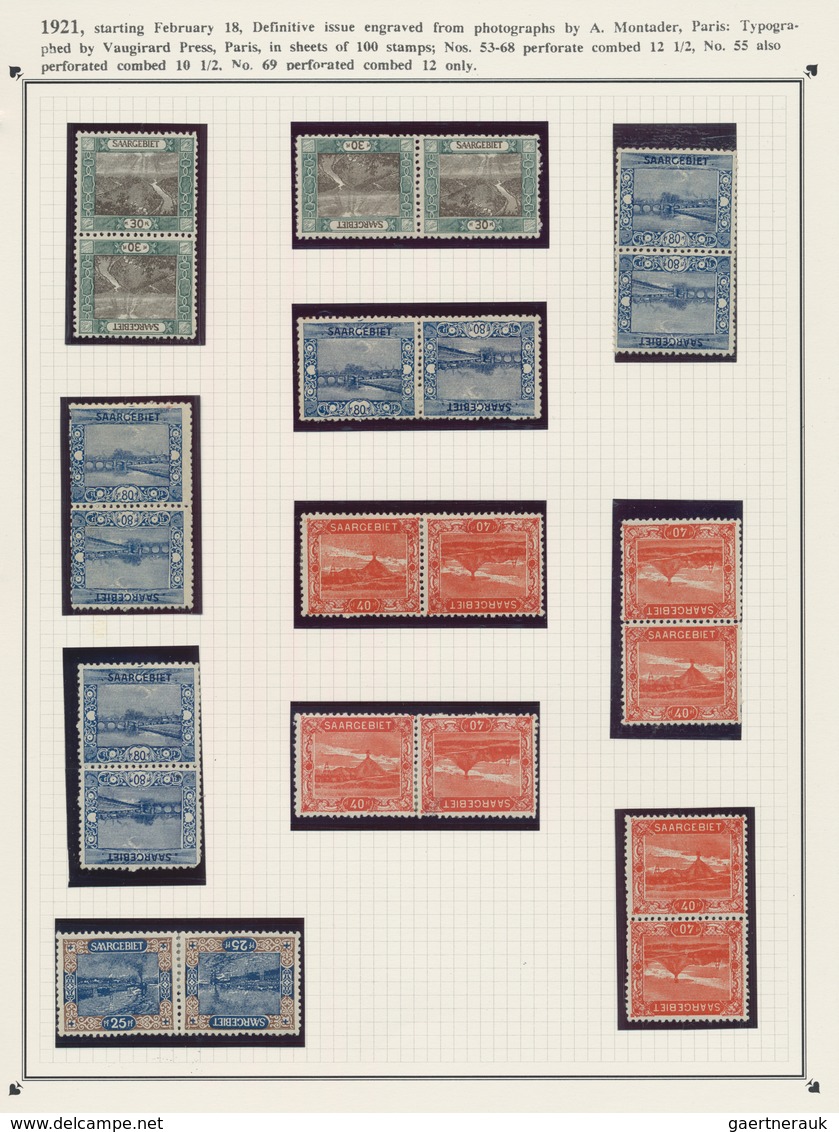 Deutsche Abstimmungsgebiete: Saargebiet: 1921 - 1934, Umfangreiche Sammlung Einschließlich Dienstmar - Lettres & Documents