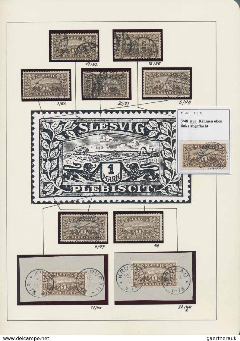 Deutsche Abstimmungsgebiete: Schleswig: 1920, Freimarken "Wappen Und Landschaft", Sammlung Von Ca. 9 - Autres & Non Classés