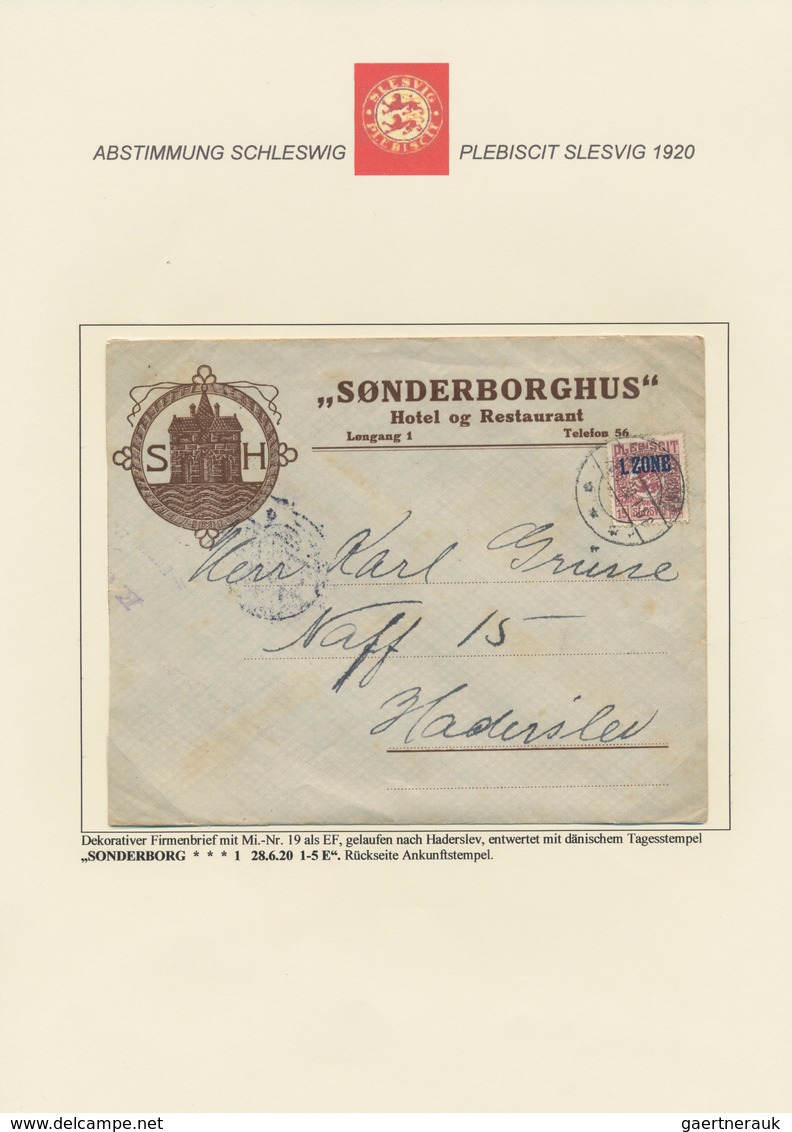 Deutsche Abstimmungsgebiete: Schleswig: 1920, Gehaltvolle Sammlung Mit Ca.80 Belegen Im Binder, Dabe - Other & Unclassified