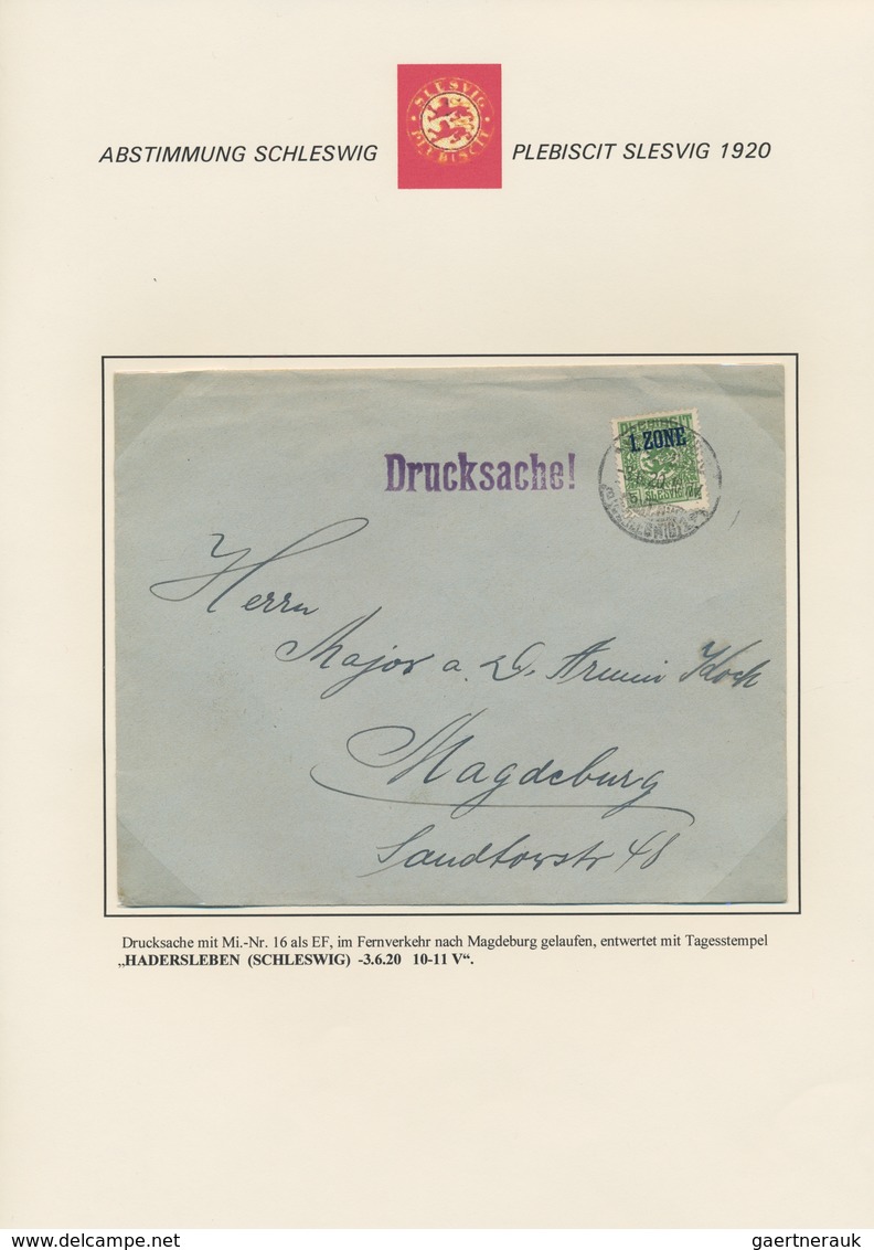 Deutsche Abstimmungsgebiete: Schleswig: 1920, Gehaltvolle Sammlung Mit Ca.80 Belegen Im Binder, Dabe - Autres & Non Classés