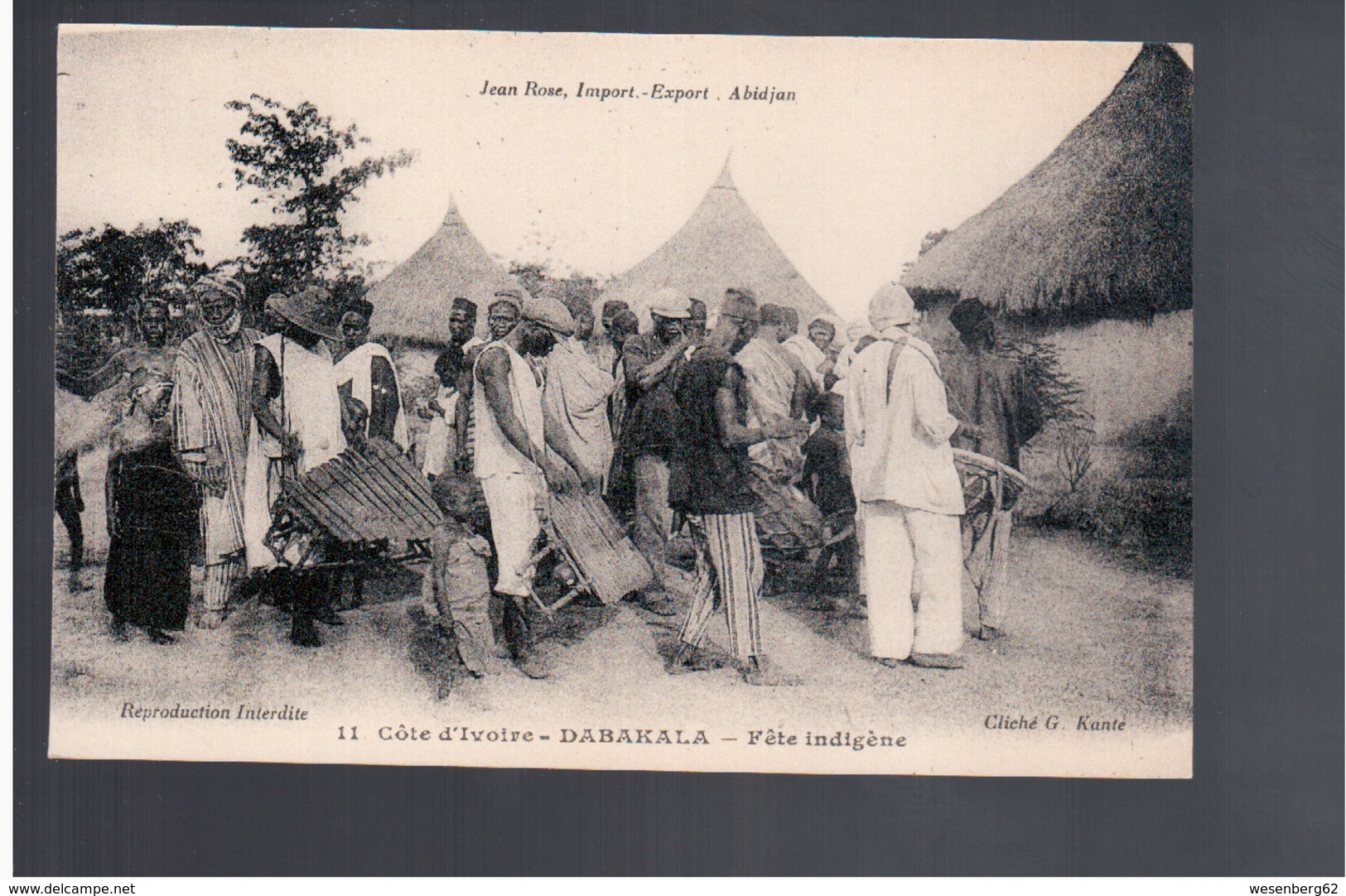 Cote D'Ivoire Dabakala - Fête Indigène Ca  1915 Old Postcard - Côte-d'Ivoire