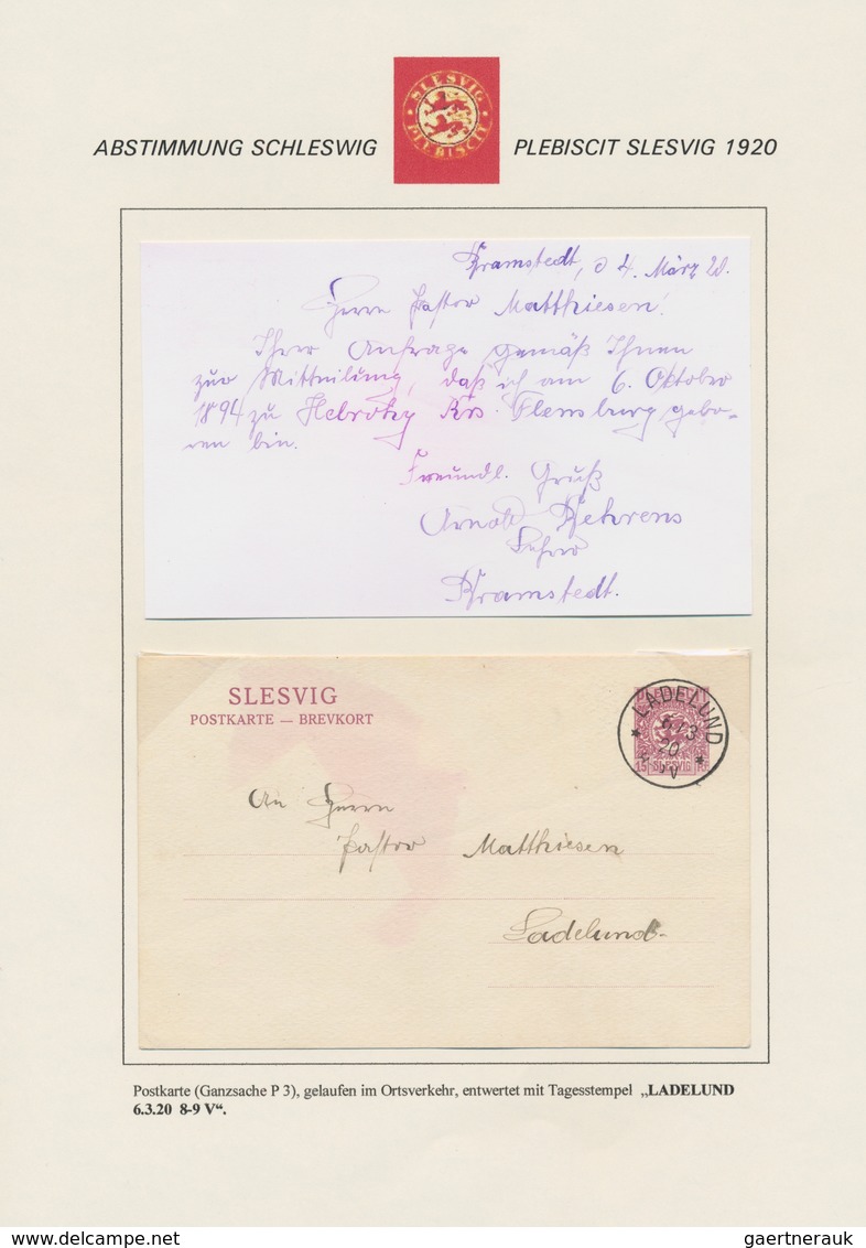 Deutsche Abstimmungsgebiete: Schleswig: 1920, Interessante Spezialsammlung Der Deutschen Poststempel - Other & Unclassified