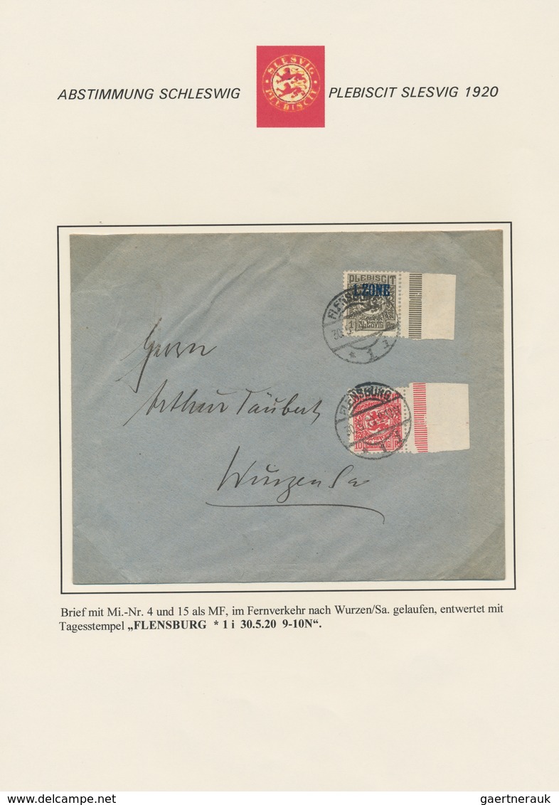 Deutsche Abstimmungsgebiete: Schleswig: 1920, Sehr Gehaltvolle Sammlung Mit über 100 Belegen In Zwei - Autres & Non Classés
