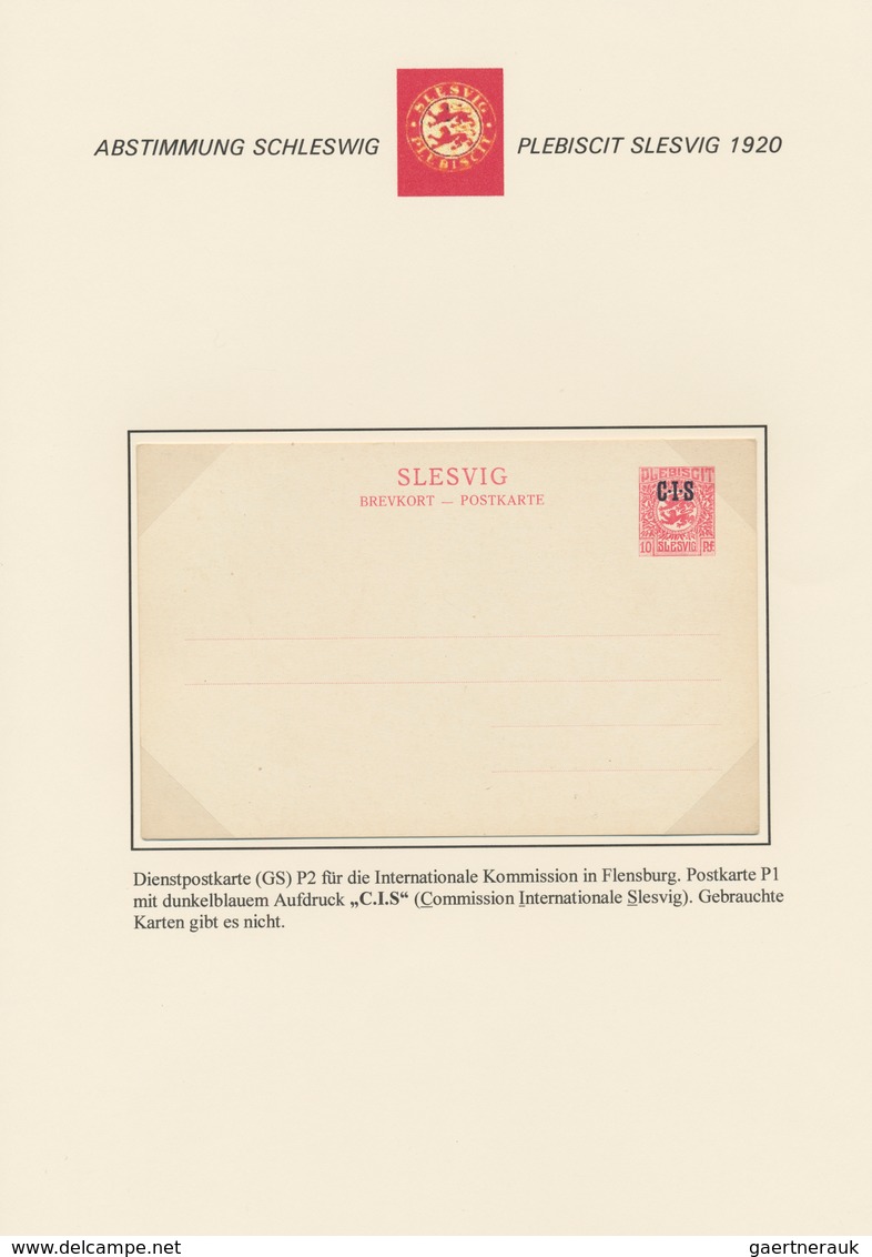 Deutsche Abstimmungsgebiete: Schleswig: 1920, Sehr Gehaltvolle Sammlung Mit über 100 Belegen In Zwei - Autres & Non Classés