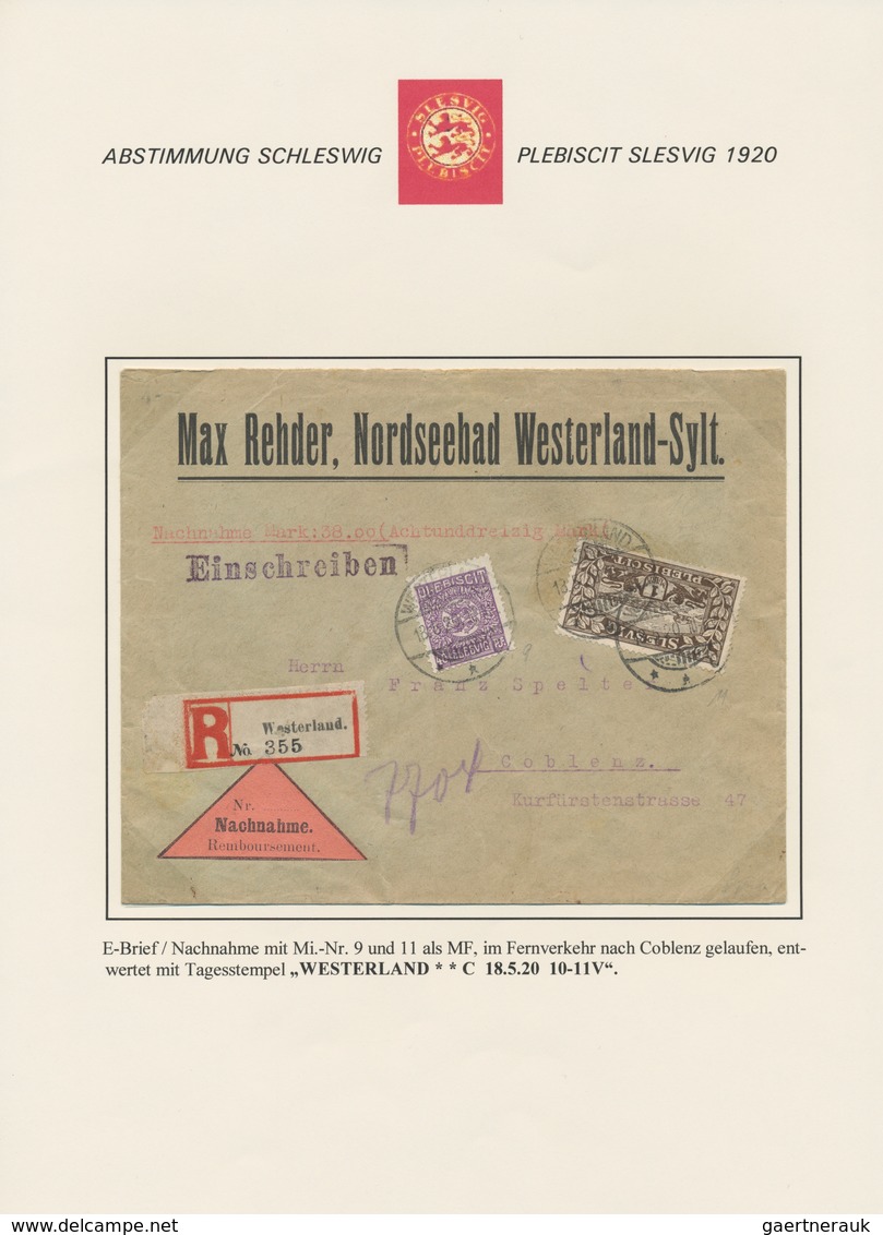Deutsche Abstimmungsgebiete: Schleswig: 1920, sehr reichhaltige Sammlung mit ca.320 Belegen in 4 gro