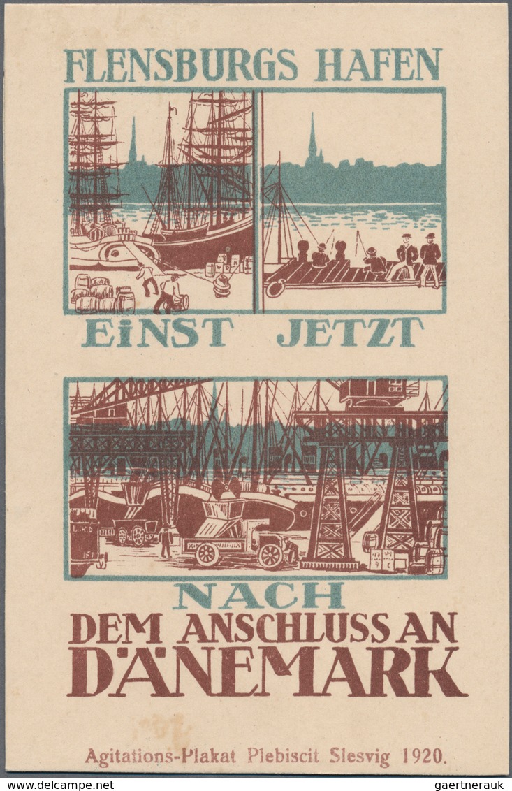 Deutsche Abstimmungsgebiete: Schleswig: 1920, Vielseitige Partie Von 37 Propagandakarten (deutsch/dä - Autres & Non Classés