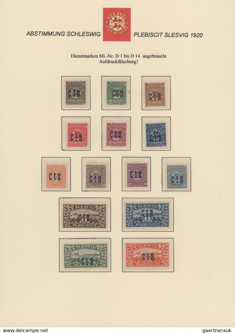 Deutsche Abstimmungsgebiete: Schleswig - Dienstmarken: 1920, CIS-Aufdrucke, Referenz-Sammlung Von Ve - Other & Unclassified