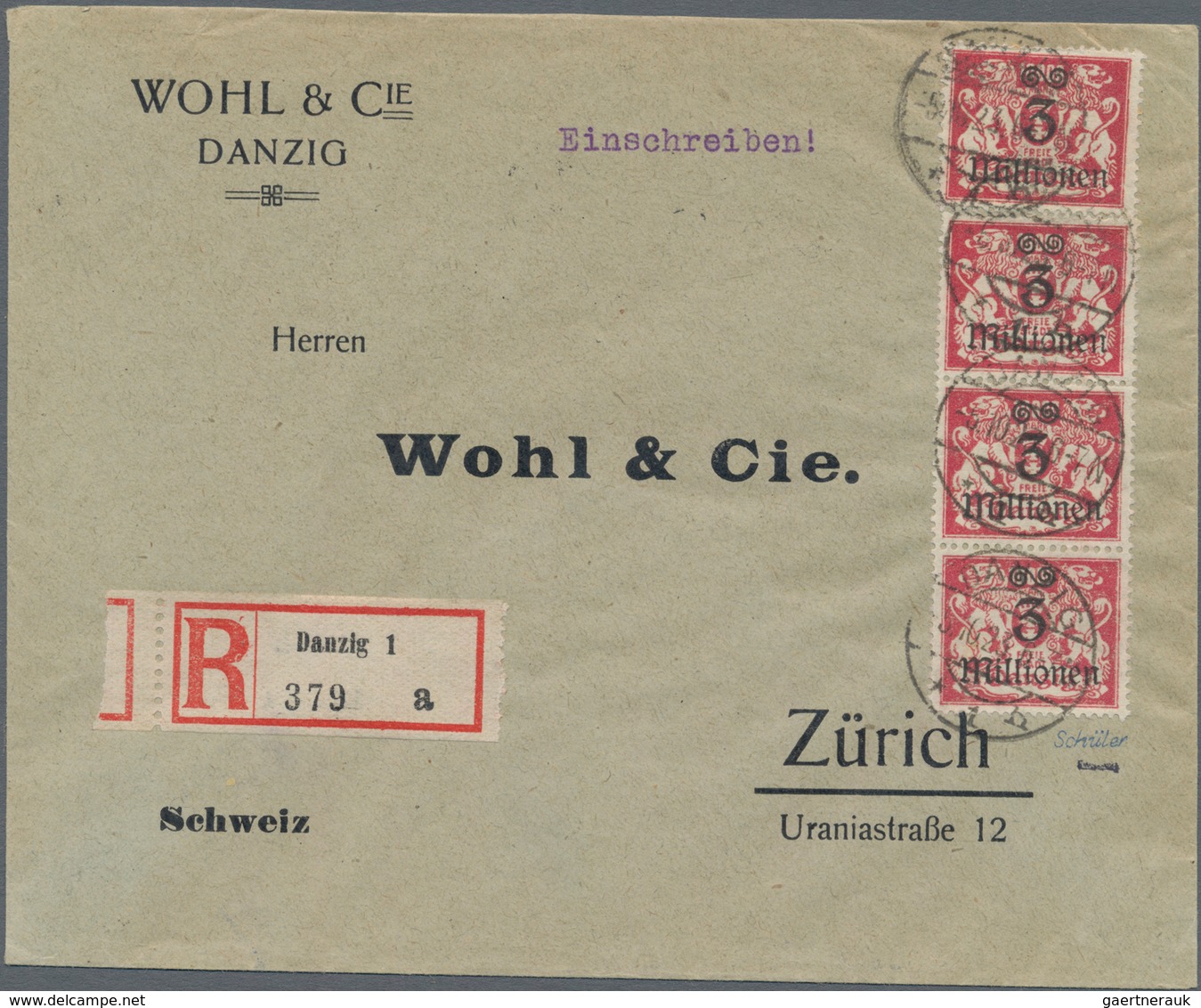 Danzig: 1920/1939, gehaltvolle Sammlung mit ca.120 Belegen, dabei viele besserere Frankaturen und be