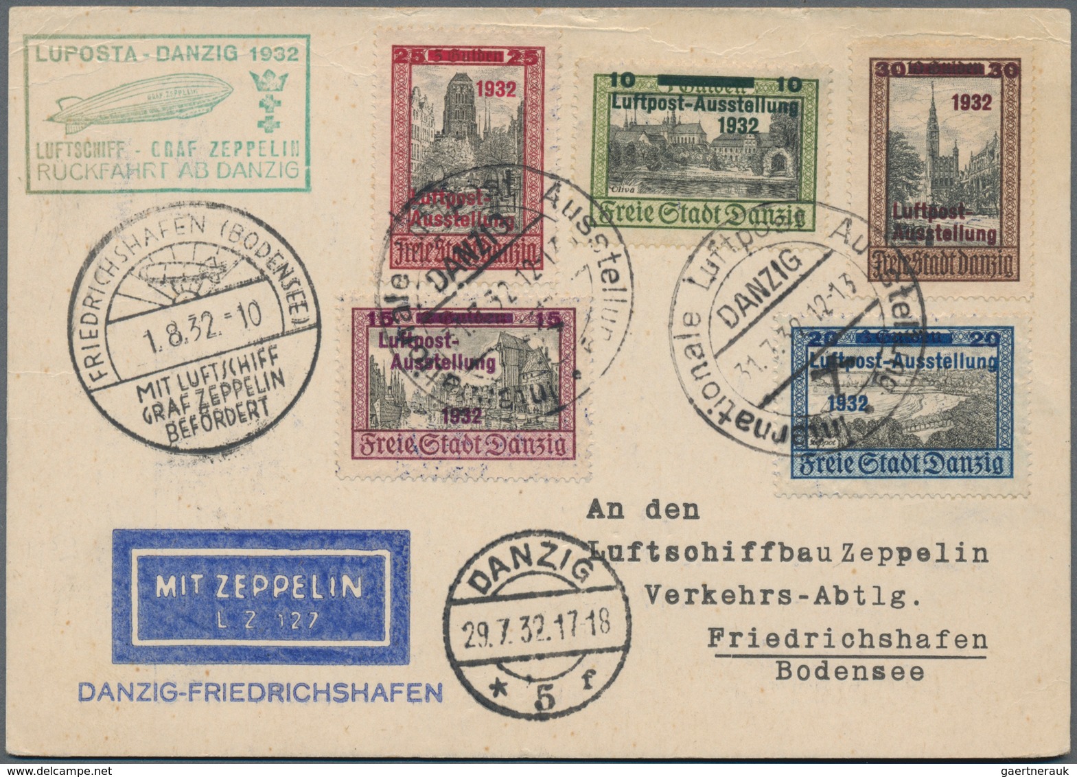 Danzig: 1920/1939, vielseitige Partie von ca. 108 Briefen und Karten mit Bedarfspost und attraktiven