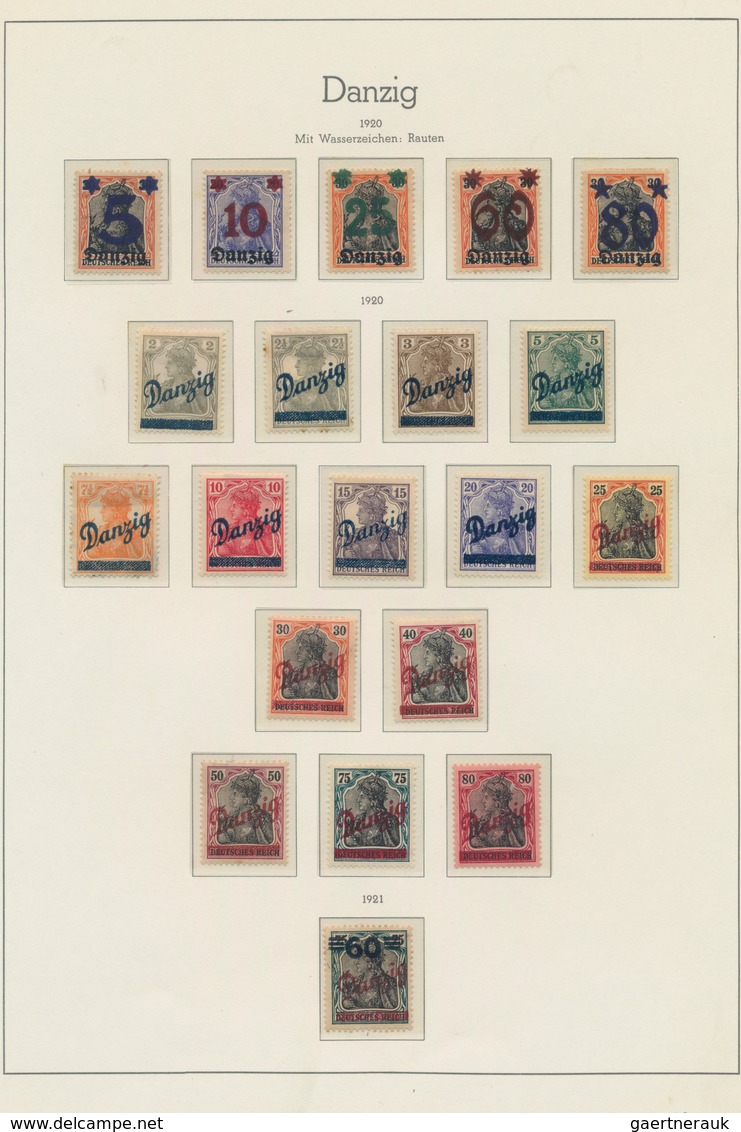 Danzig: 1920-1939, Zumeist Ungebrauchte, Weitgehend Vollständige Sammlung Inc. Großer Innendienst (A - Other & Unclassified