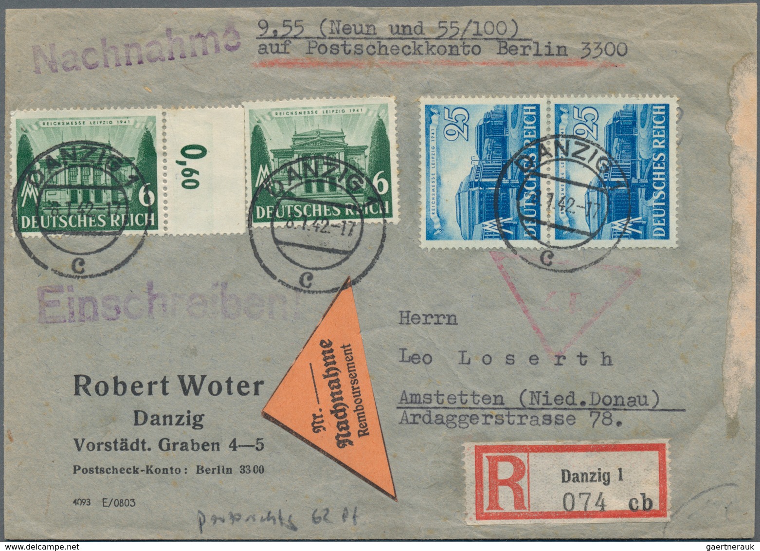 Danzig: 1920-1960, Posten Mit Rund 75 Briefen, Belegen, Ganzsachen Und Ansichtskarten, Dabei Auch Ge - Sonstige & Ohne Zuordnung