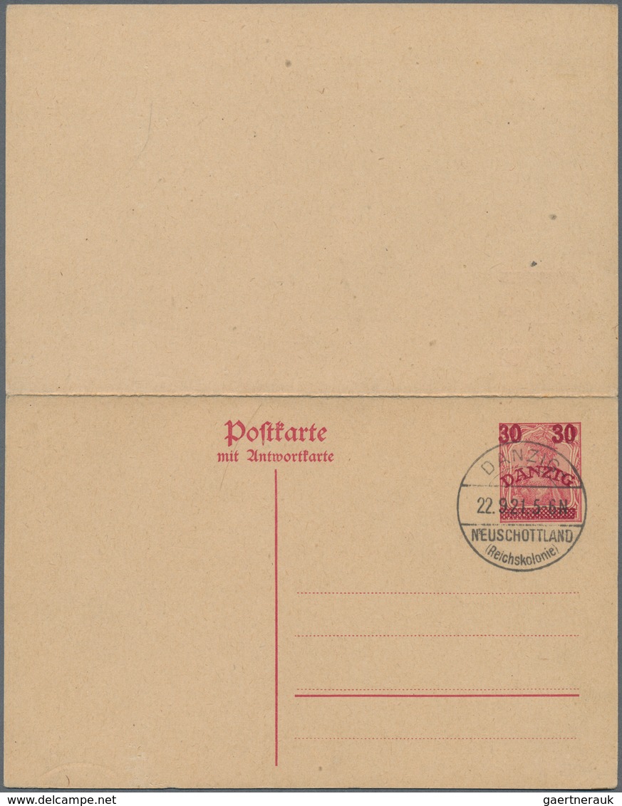 Danzig - Ganzsachen: 1920/1939, Partie Von 40 Ganzsachen Bedarfsgebraucht/ungebraucht/blanko Gestemp - Sonstige & Ohne Zuordnung