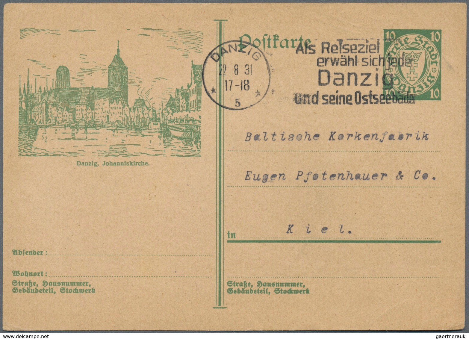 Danzig - Ganzsachen: 1920/1939, Partie Von 40 Ganzsachen Bedarfsgebraucht/ungebraucht/blanko Gestemp - Other & Unclassified