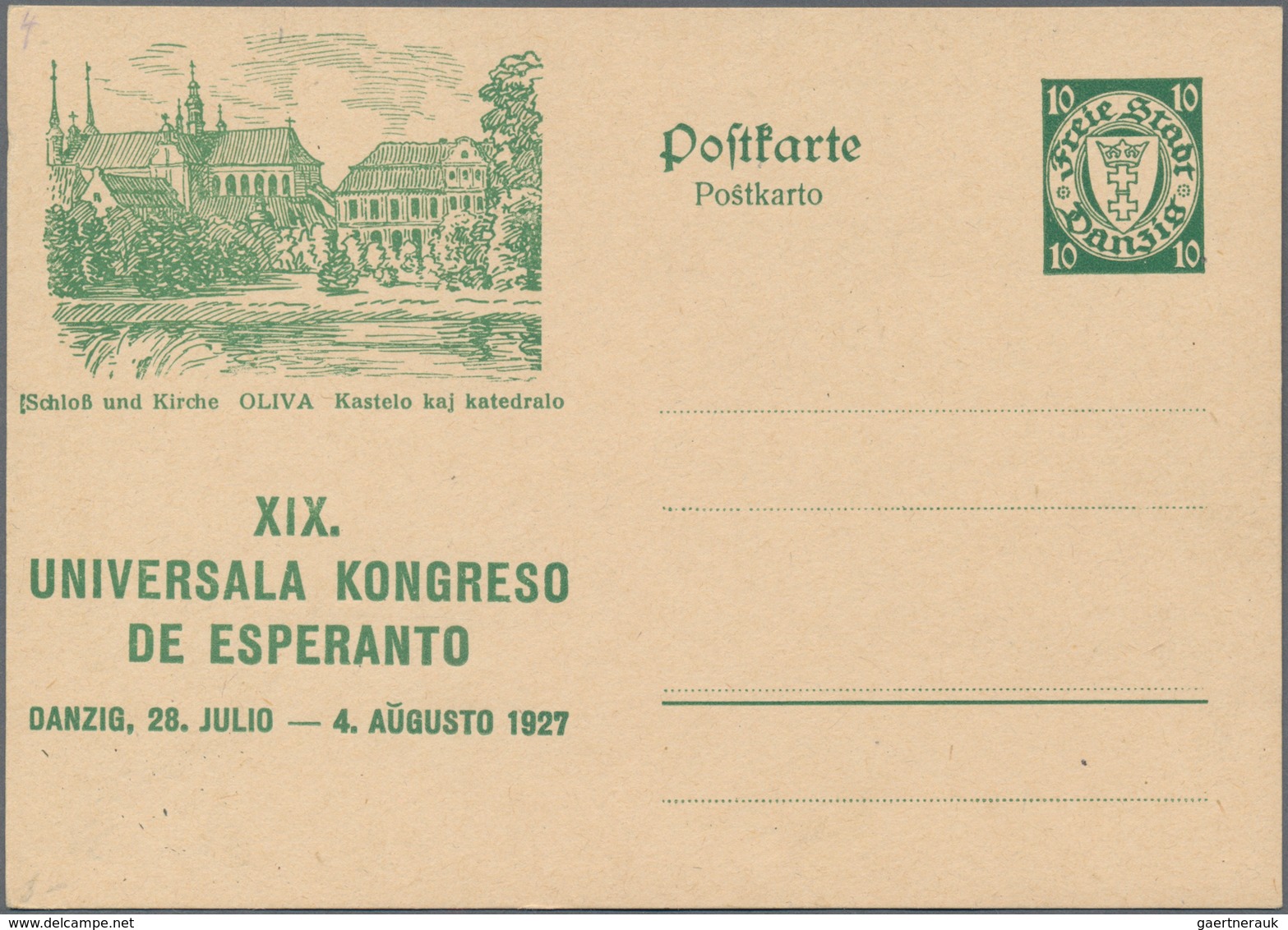 Danzig - Ganzsachen: 1927, Komplette Serie Von 11 Ungebrauchten Ganzsachenbildpostkarten Mit Wst. Wa - Autres & Non Classés