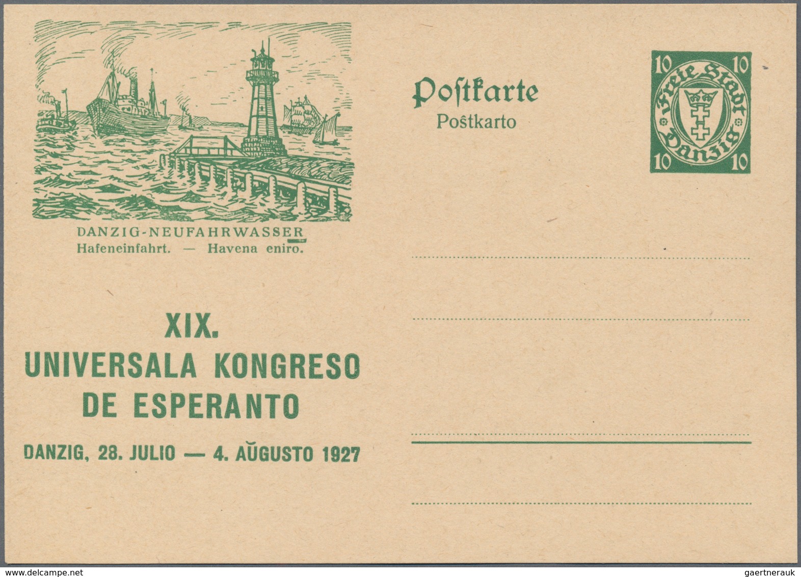 Danzig - Ganzsachen: 1927, Komplette Serie Von 11 Ungebrauchten Ganzsachenbildpostkarten Mit Wst. Wa - Other & Unclassified