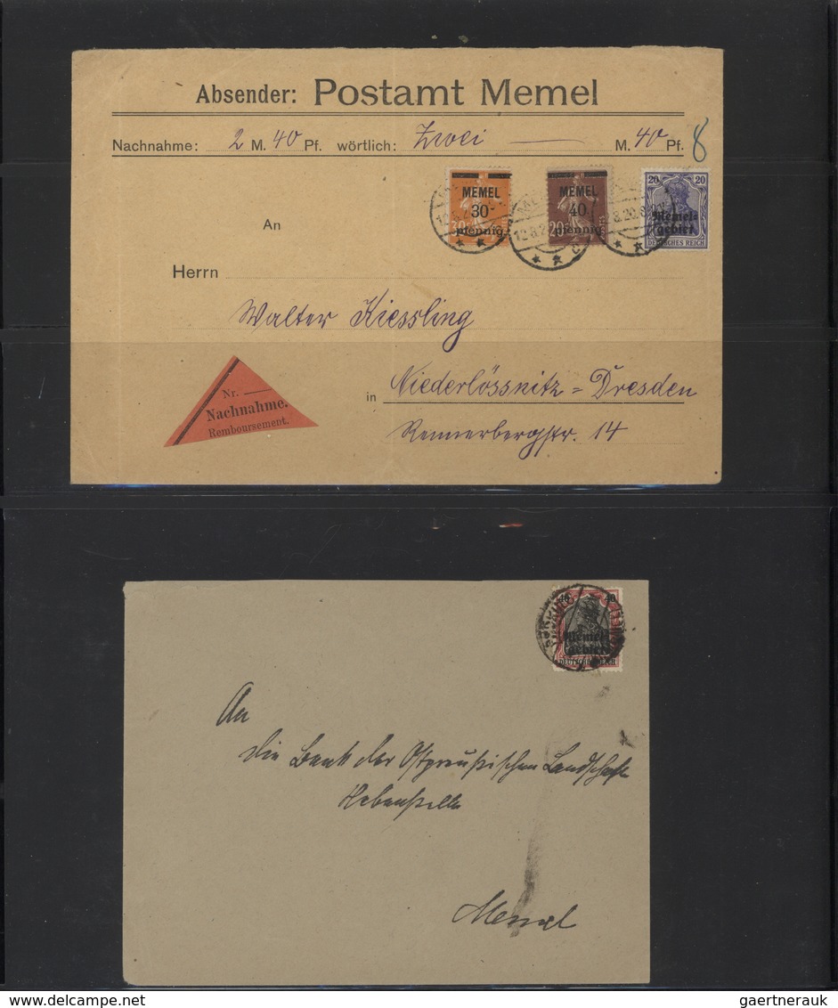 Memel: 1920/1925, umfassende Sammlung von ca. 1.020 Briefen und Karten, durchgehend gut besetzt bis