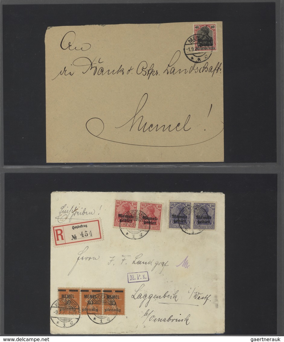 Memel: 1920/1925, umfassende Sammlung von ca. 1.020 Briefen und Karten, durchgehend gut besetzt bis