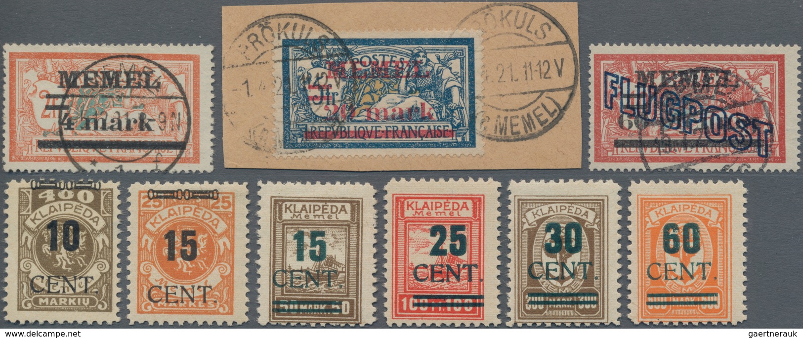 Memel: 1920/1939, Gehaltvolle, Doppelt Geführte (ungebraucht + Gestempelt) Und Nahezu Komplette Samm - Memel (Klaïpeda) 1923