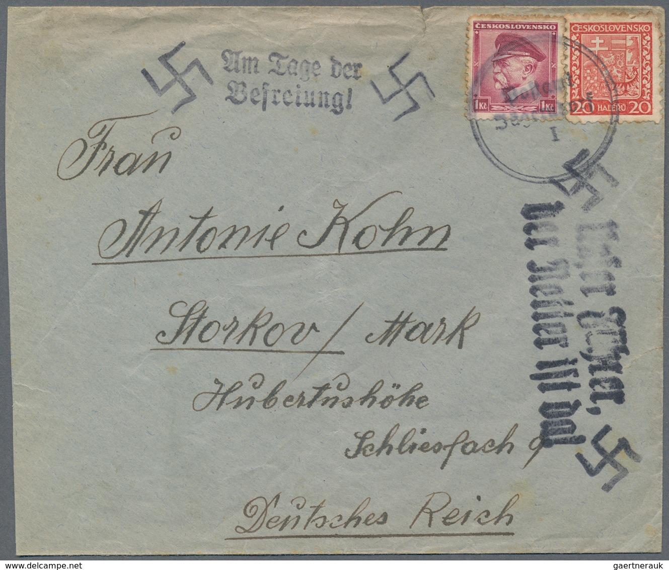 Sudetenland: 1938, Sammlung Von Ca. 97 Briefen Und Karten Mit Entprechenden Frankaturen Und Notstemp - Sudetenland