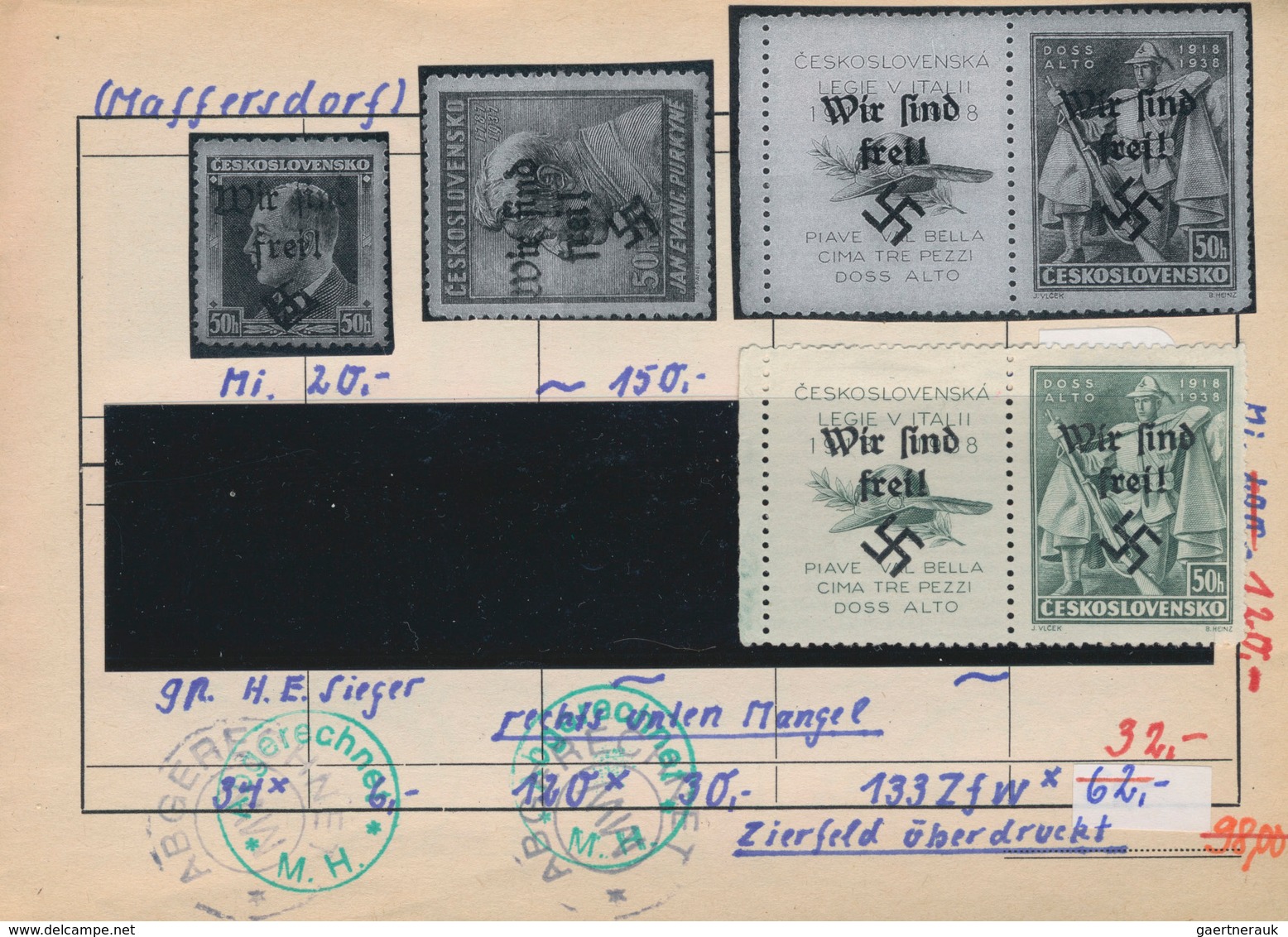 Sudetenland: 1938/1941, Saubere Partie Incl. Etwas Böhmen Und Mähren, Dabei Asch MiNr. 1, 2, 5, Reic - Sudetenland