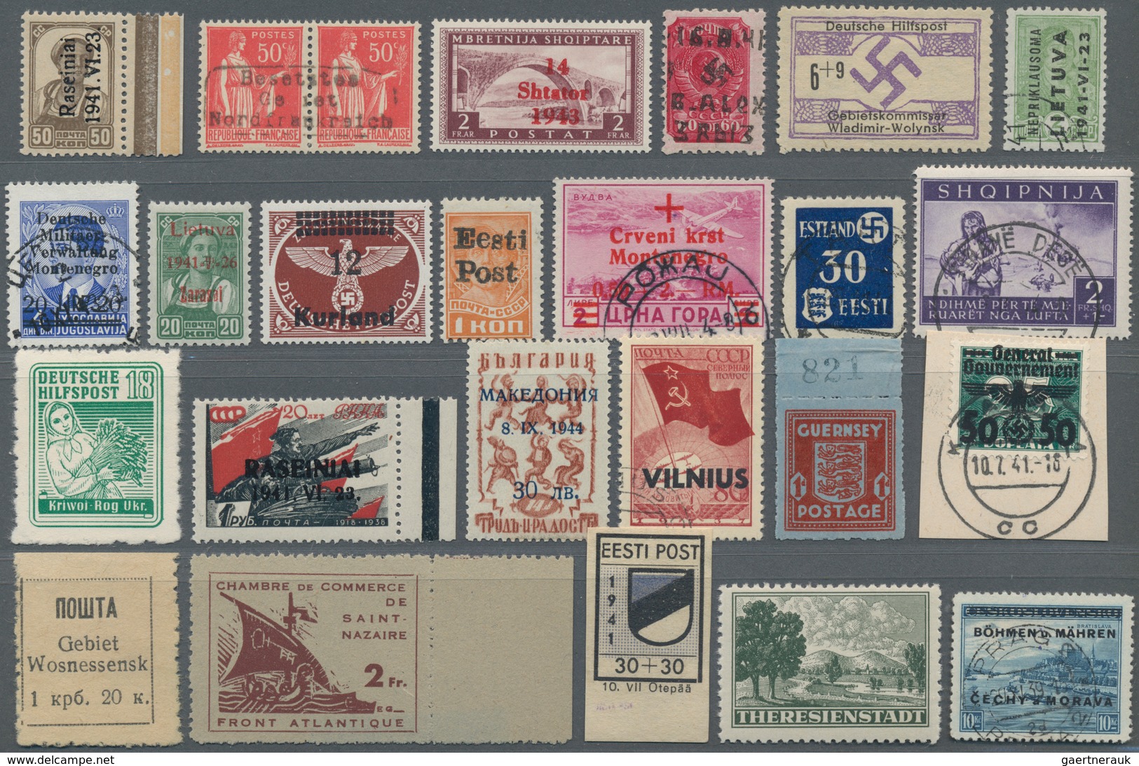 Deutsche Besetzung II. WK: 1938/1945, Gehaltvolle Sammlung Im Ringbinder, Dabei Bessere Ausgabe Vers - Occupation 1938-45