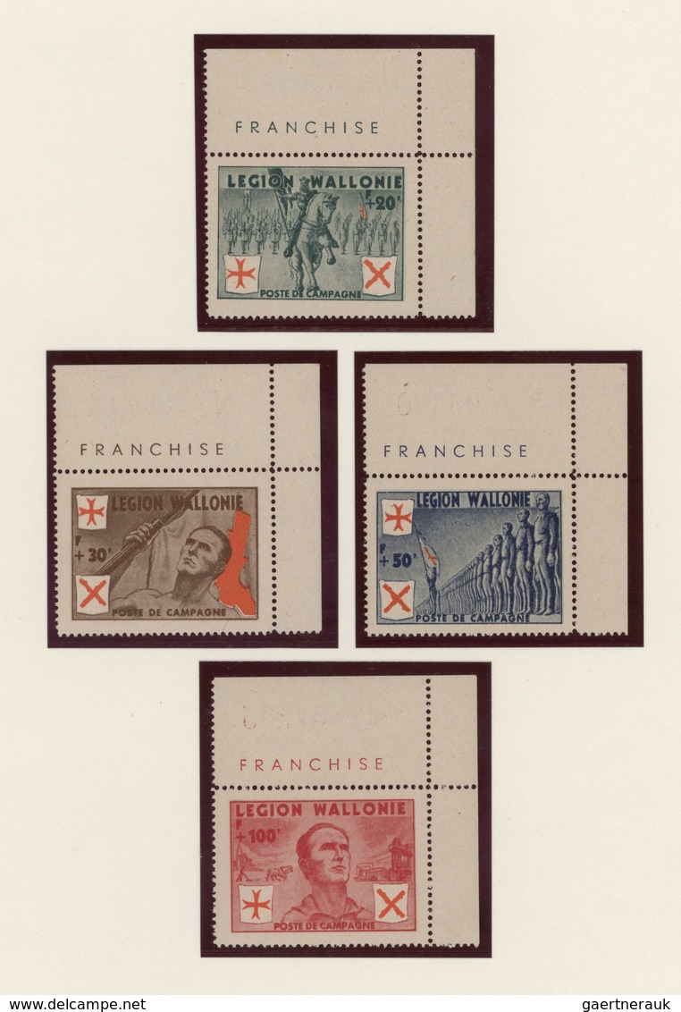 Deutsche Besetzung II. WK: 1939/1944, Postfrische Sammlung Auf Blanko-Blättern Sauber Aufgezogen, Da - Occupation 1938-45