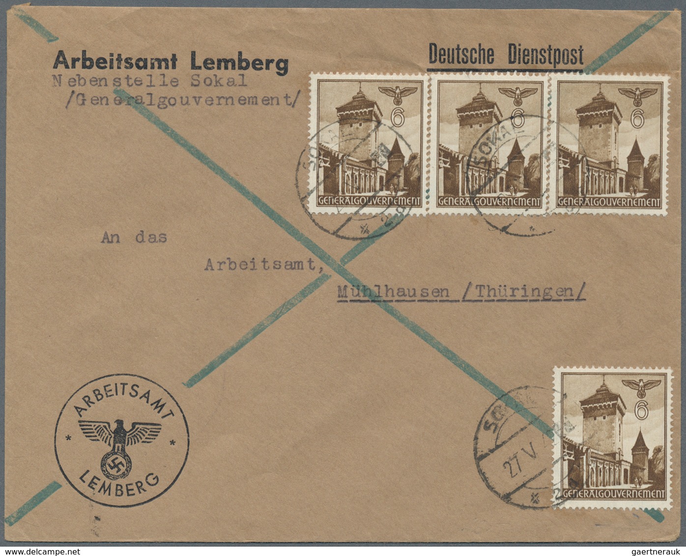 Deutsche Besetzung II. WK: 1939/1945, Interessante Sammlung Mit Ca.130 Belegen Im Ringbinder, Dabei - Besetzungen 1938-45