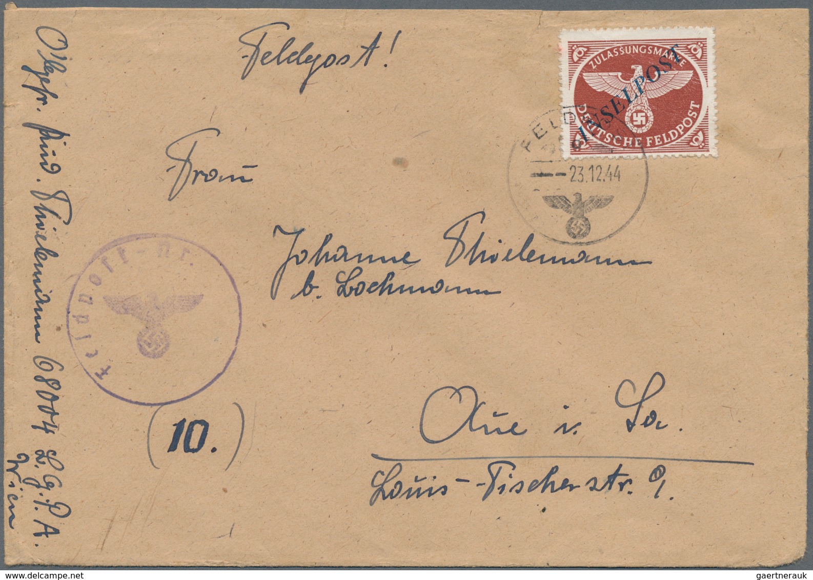 Deutsche Besetzung II. WK: 1939/1945, interessante Sammlung mit ca.130 Belegen im Ringbinder, dabei
