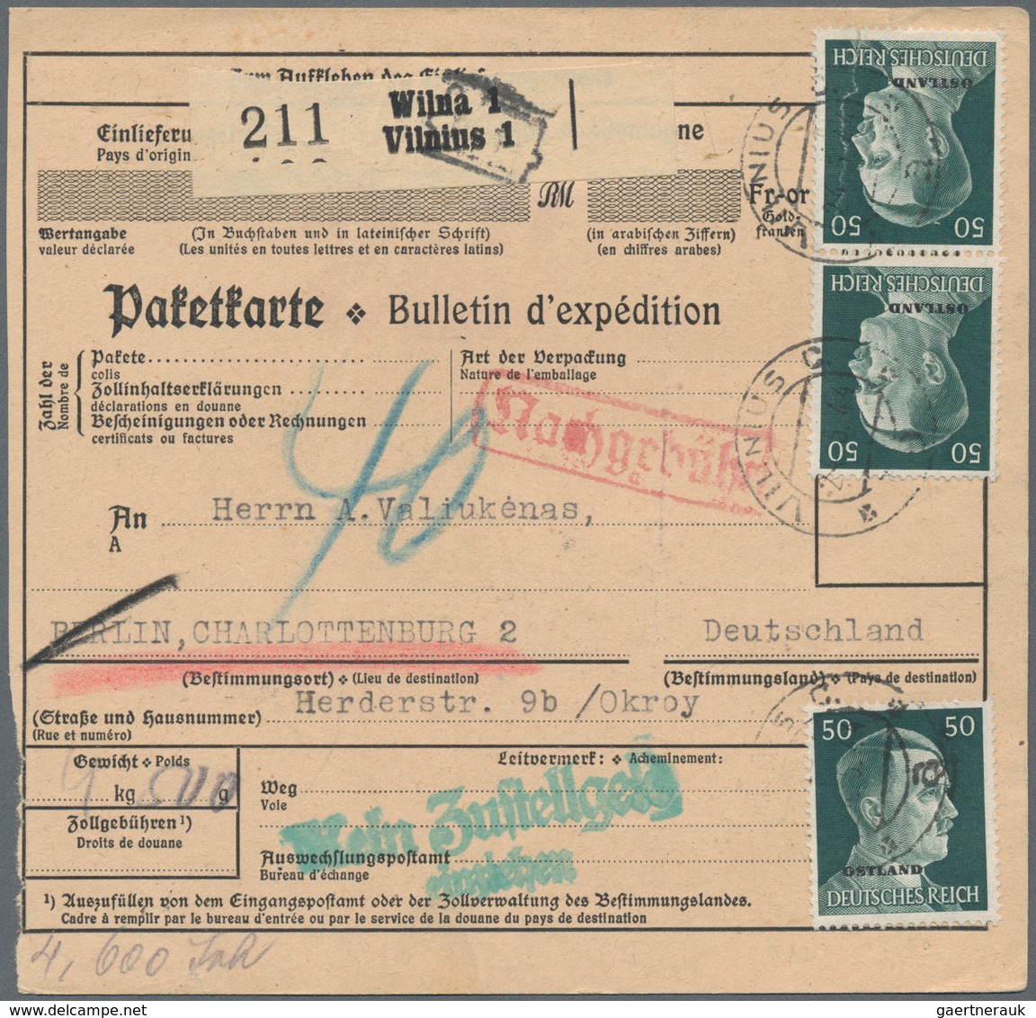 Deutsche Besetzung II. WK: 1939/1945, interessante Sammlung mit ca.130 Belegen im Ringbinder, dabei