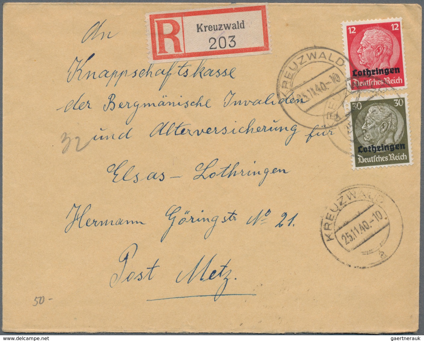 Deutsche Besetzung II. WK: 1939/1945, Umfangreicher Posten Von Ca. 230 Belegen. Dabei Post Aus Bzw. - Occupation 1938-45