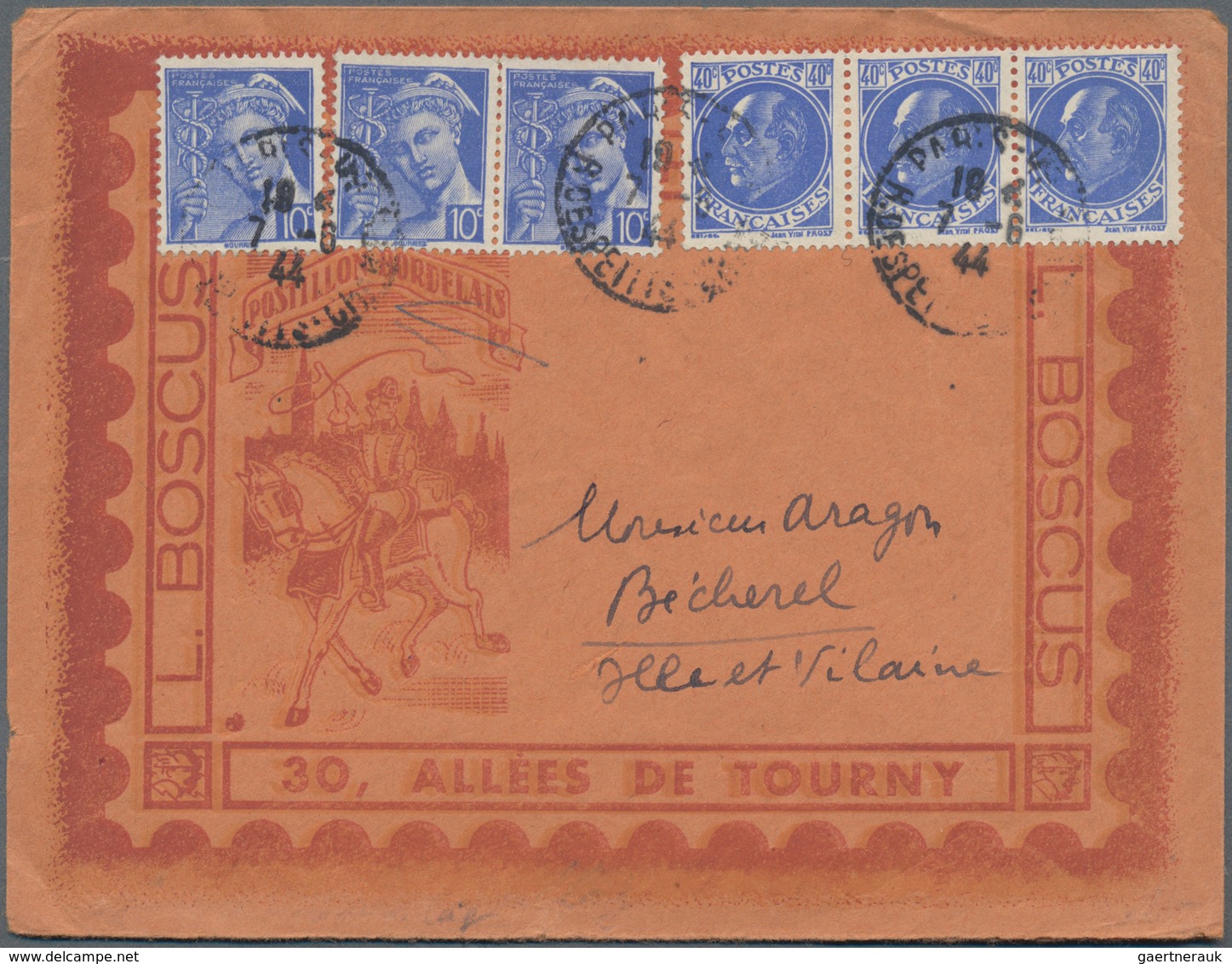 Deutsche Besetzung II. WK: 1939/1945, umfangreicher Posten von ca. 230 Belegen. Dabei Post aus bzw.