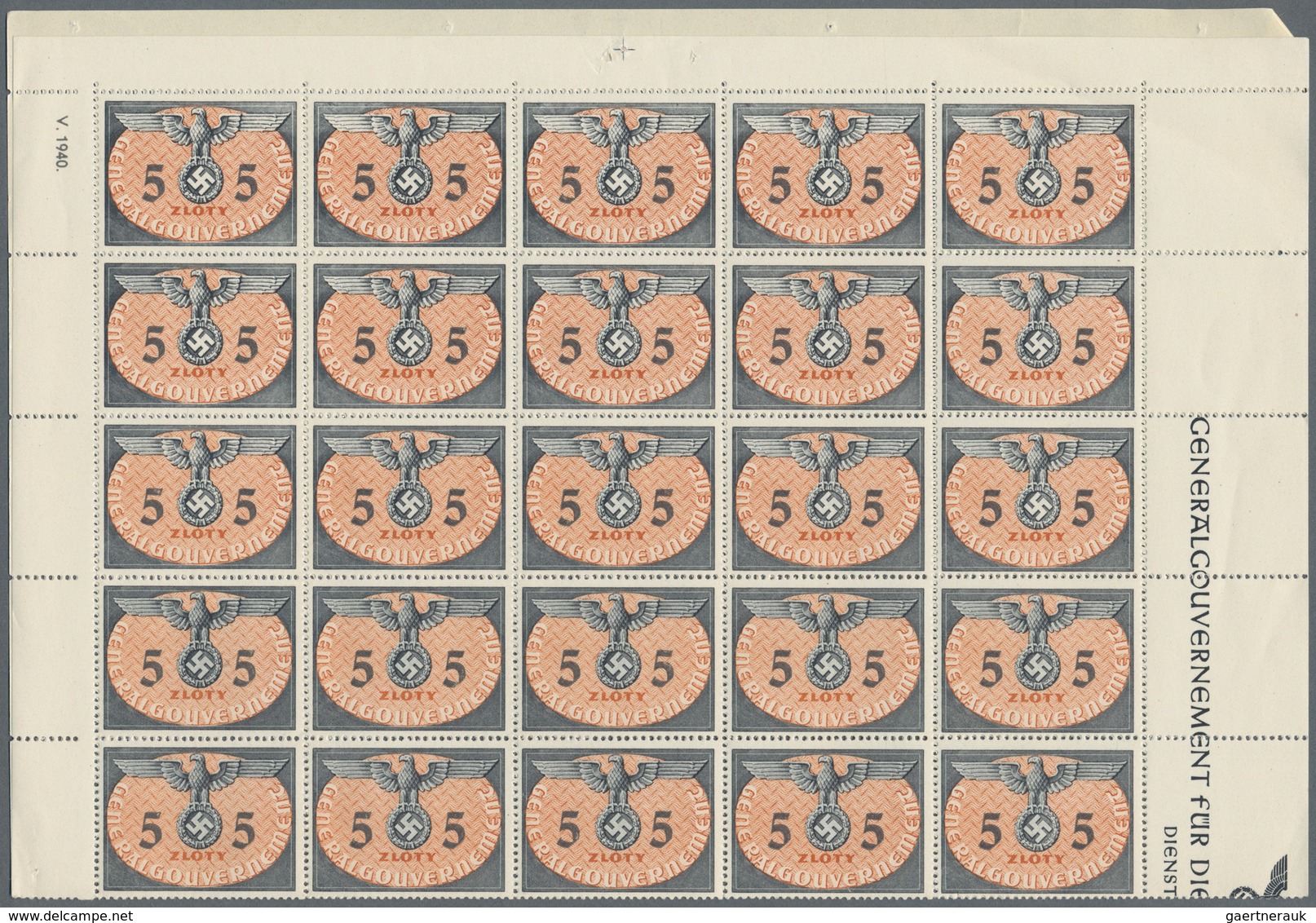 Deutsche Besetzung II. WK: 1940/1941, Generalgouvernement Und Luxemburg, Postfrische Partie Von Boge - Besetzungen 1938-45