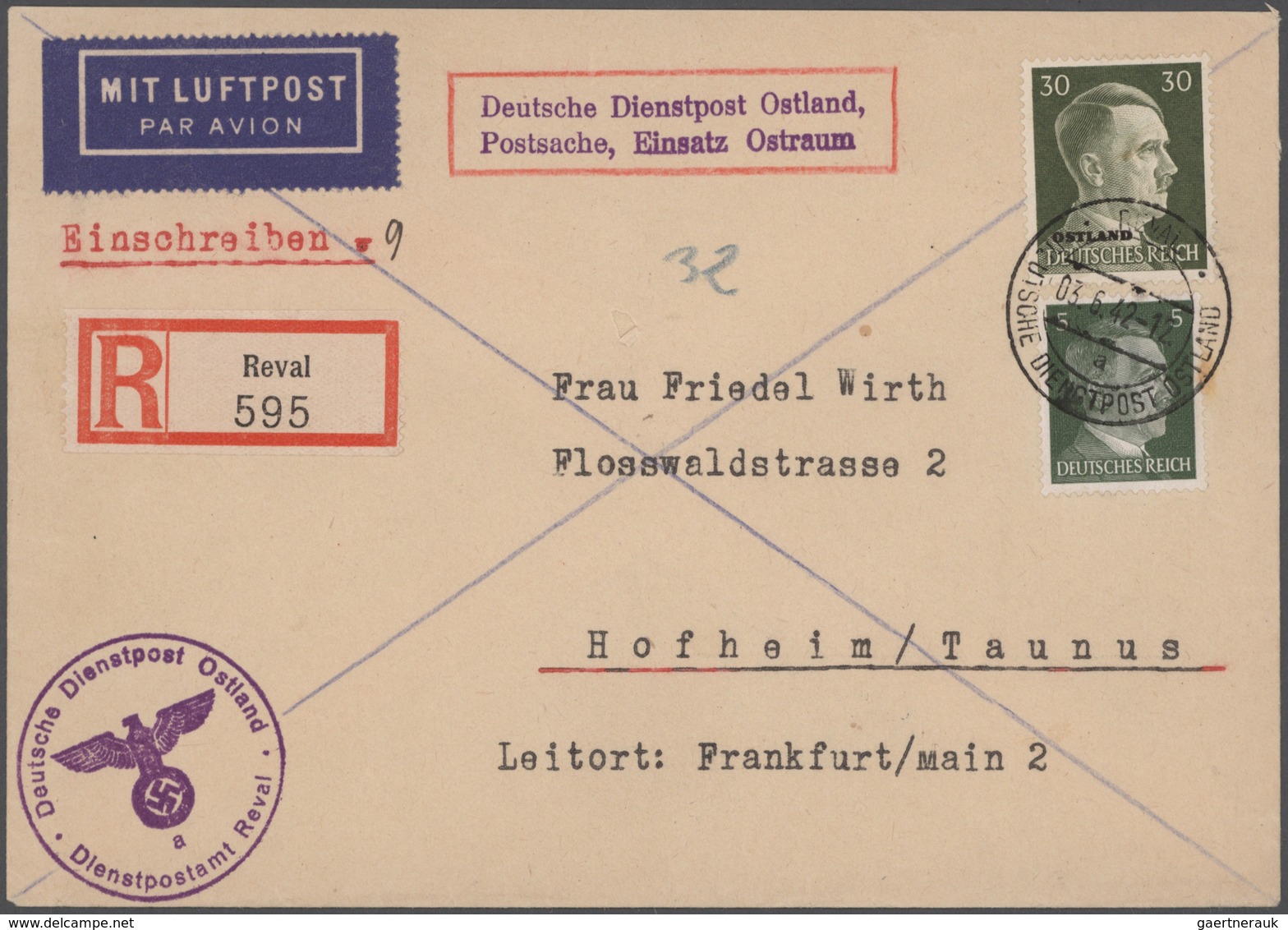 Deutsche Besetzung II. WK: 1940/1945, interessanter Posten mit 13 Belegen verschiedener Besetzungsau