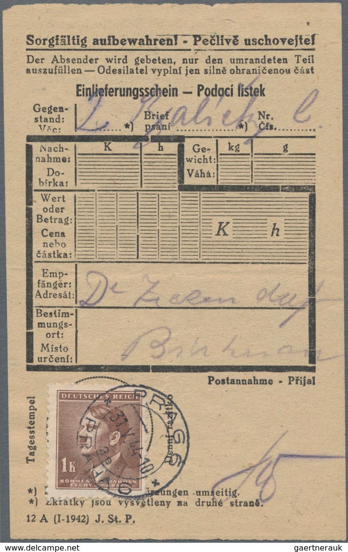 Dt. Besetzung II WK - Böhmen Und Mähren: 1939/1945, Interessante Sammlung Mit Ca.120 Belegen Beginne - Occupation 1938-45