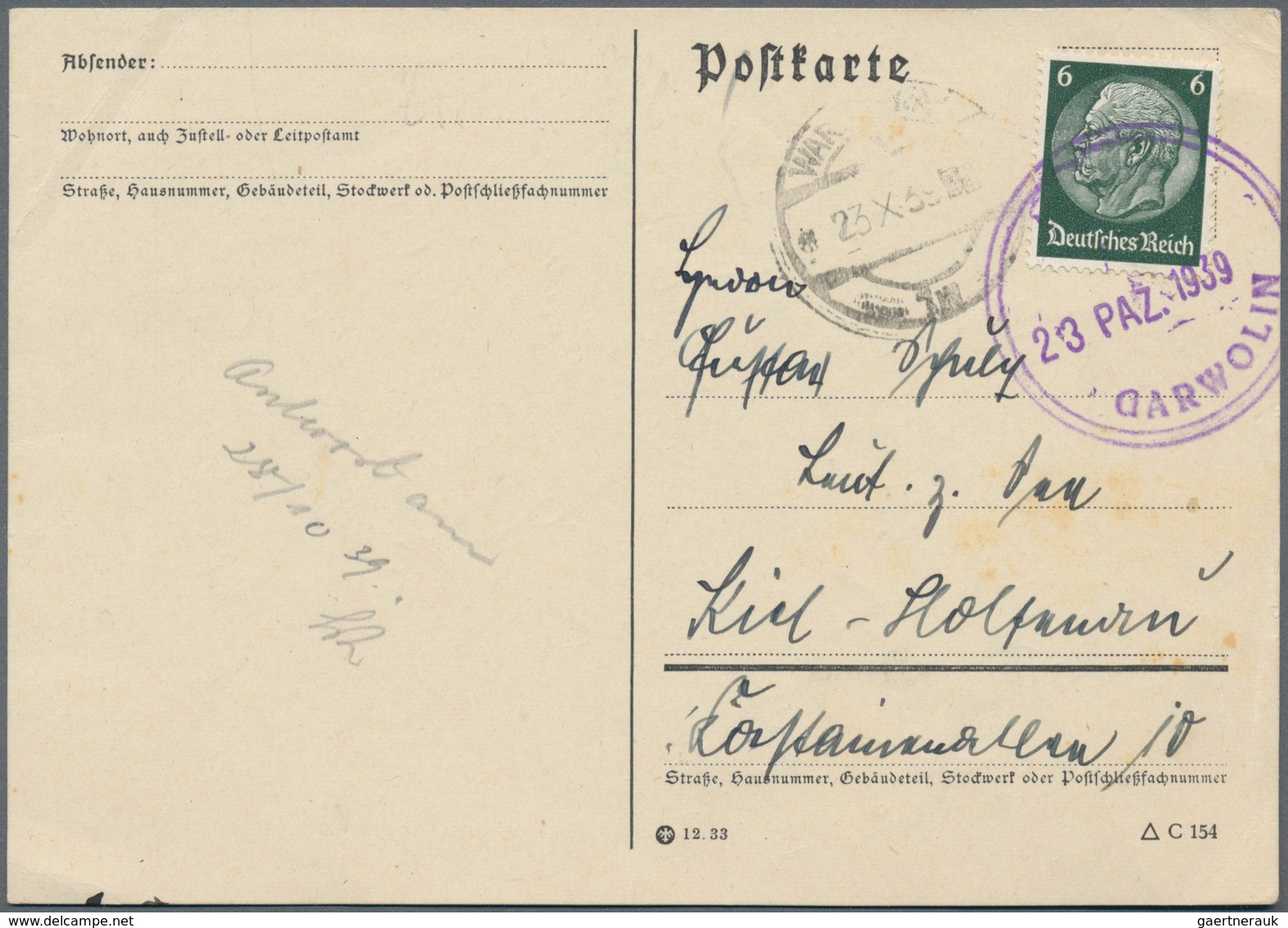 Dt. Besetzung II WK - Generalgouvernement: 1939/1944, Vielseitige Sammlung Von Ca. 130 Briefen Und K - Occupation 1938-45