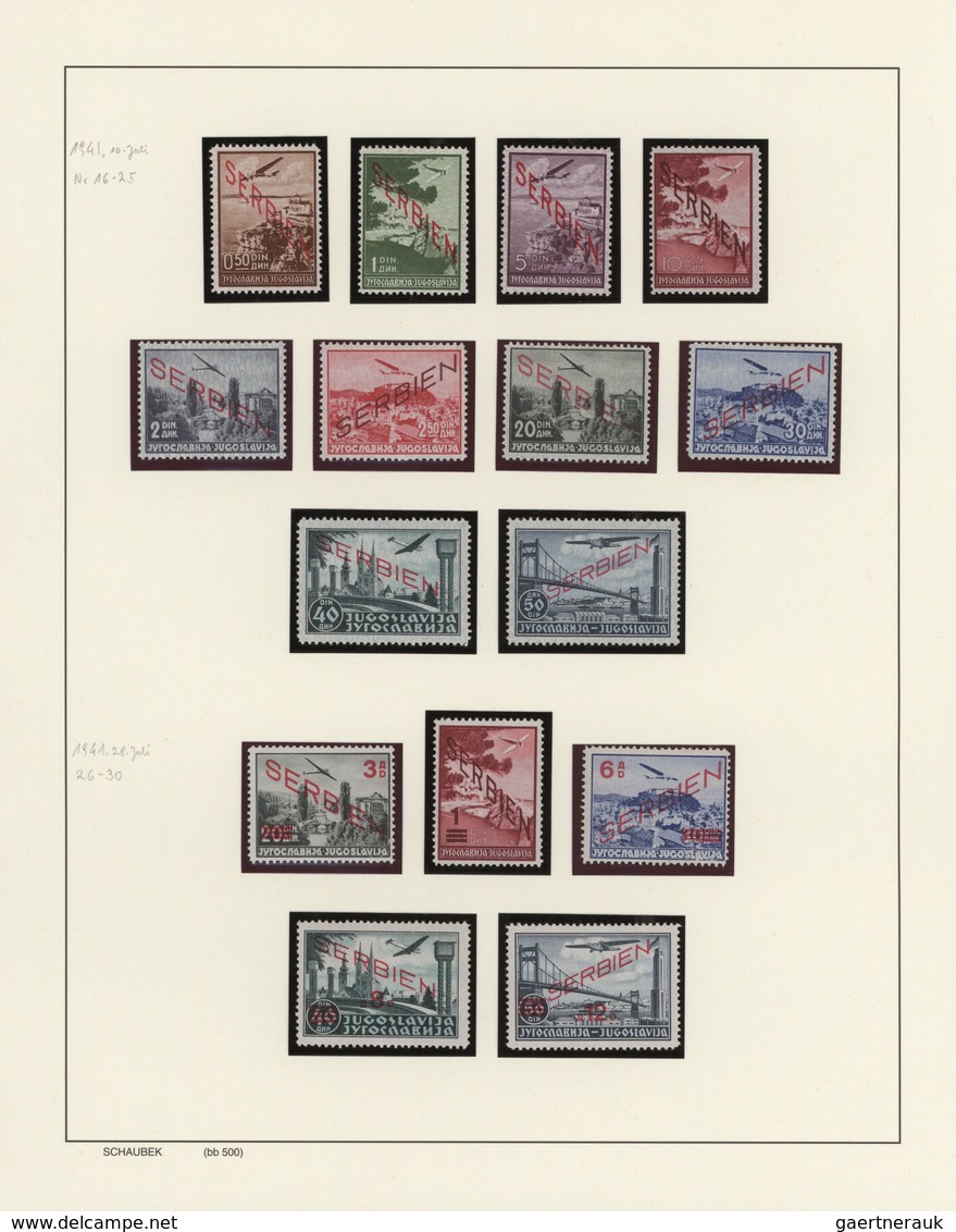 Dt. Besetzung II WK - Serbien: 1941/1943, In Den Hauptnummern Komplette, Fast Nur Postfrisch Geführt - Besetzungen 1938-45