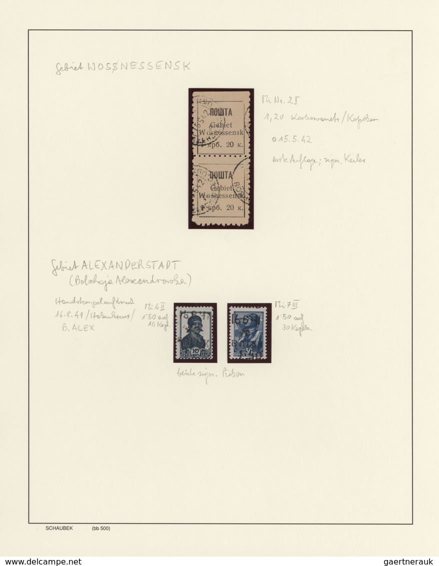 Dt. Besetzung II WK - Ukraine - Sarny: 1941/1944, Alexanderstadt, Sarny, Wosnessensk Und Luboml, Sau - Occupation 1938-45