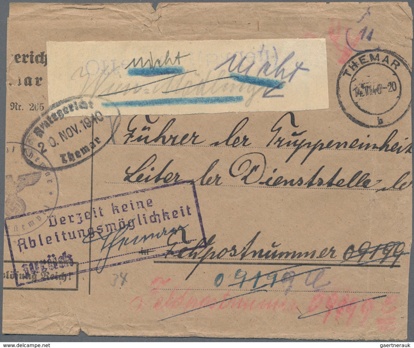 Feldpost 2. Weltkrieg: 1939/1945, Posten Mit über 250 Feldpostbelegen, Dabei Viele Besonderheiten An - Autres & Non Classés